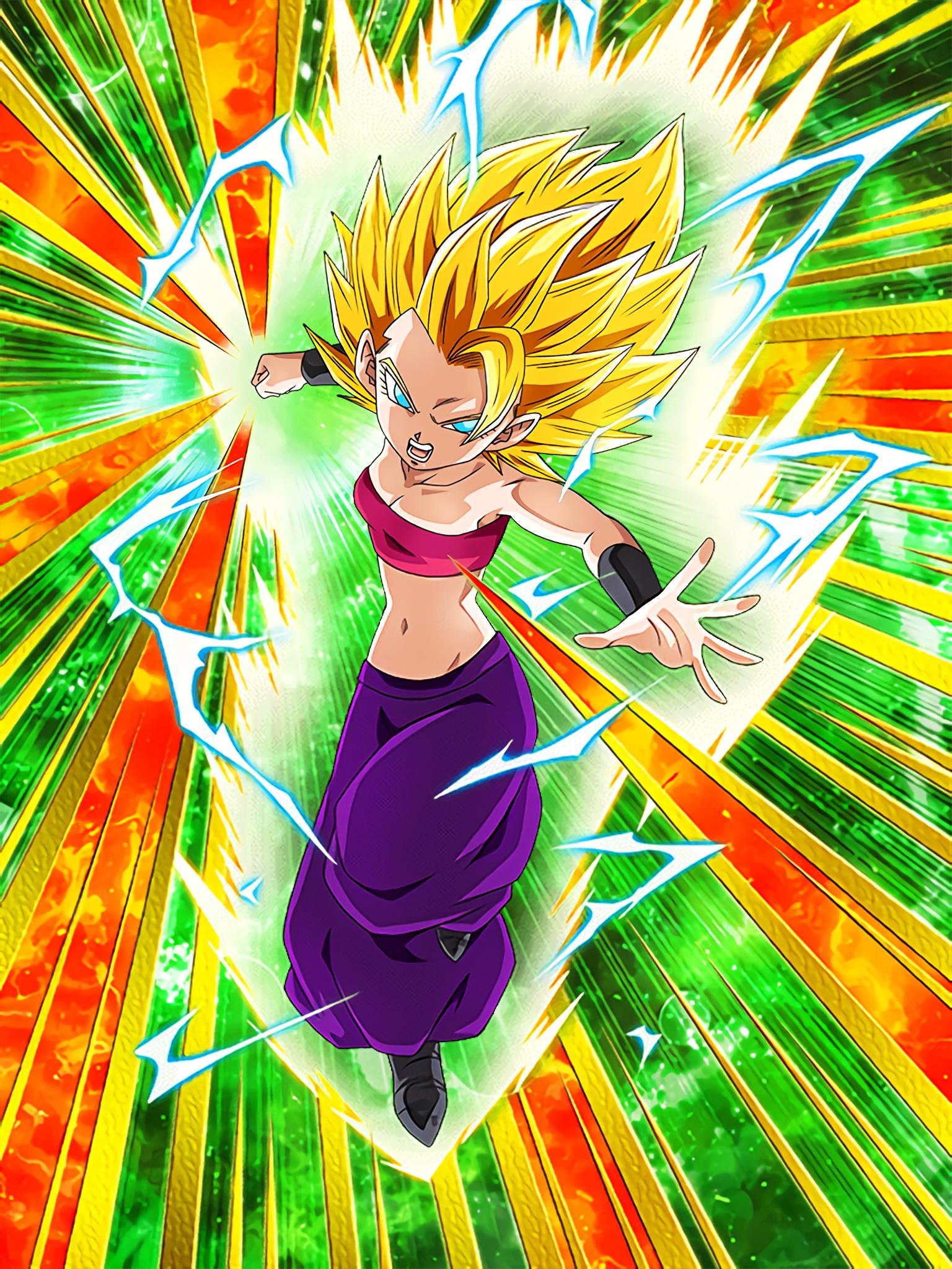 1536x2048 Motivation to Fight Super Saiyan 2 Caulifla Art (Dragon Ball Z Dokkan Battle)