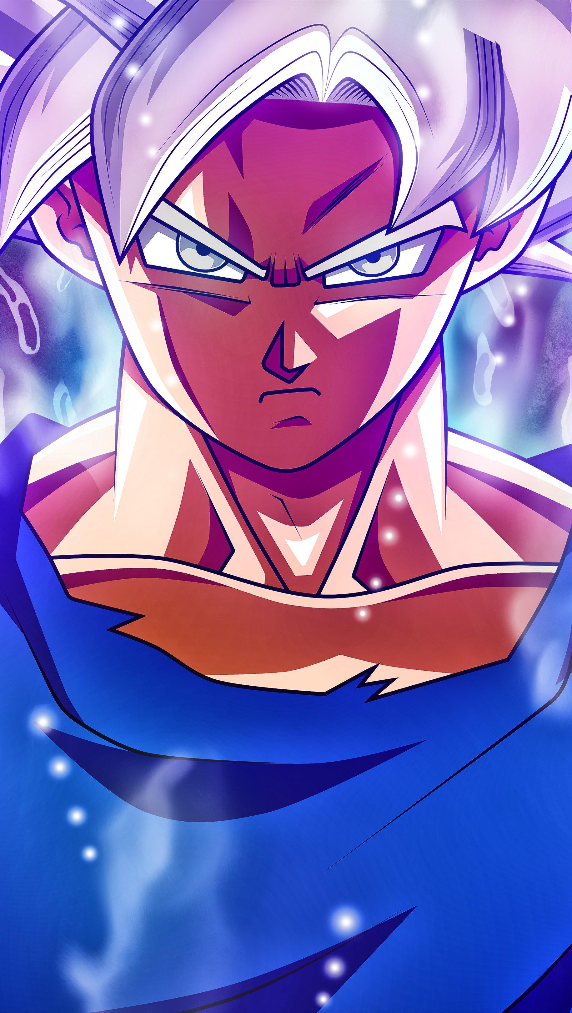 1830x3240 Goku Super Saiyan Silver Mastered Ultra Instinct Dragon Ball Super Anime Wallpaper