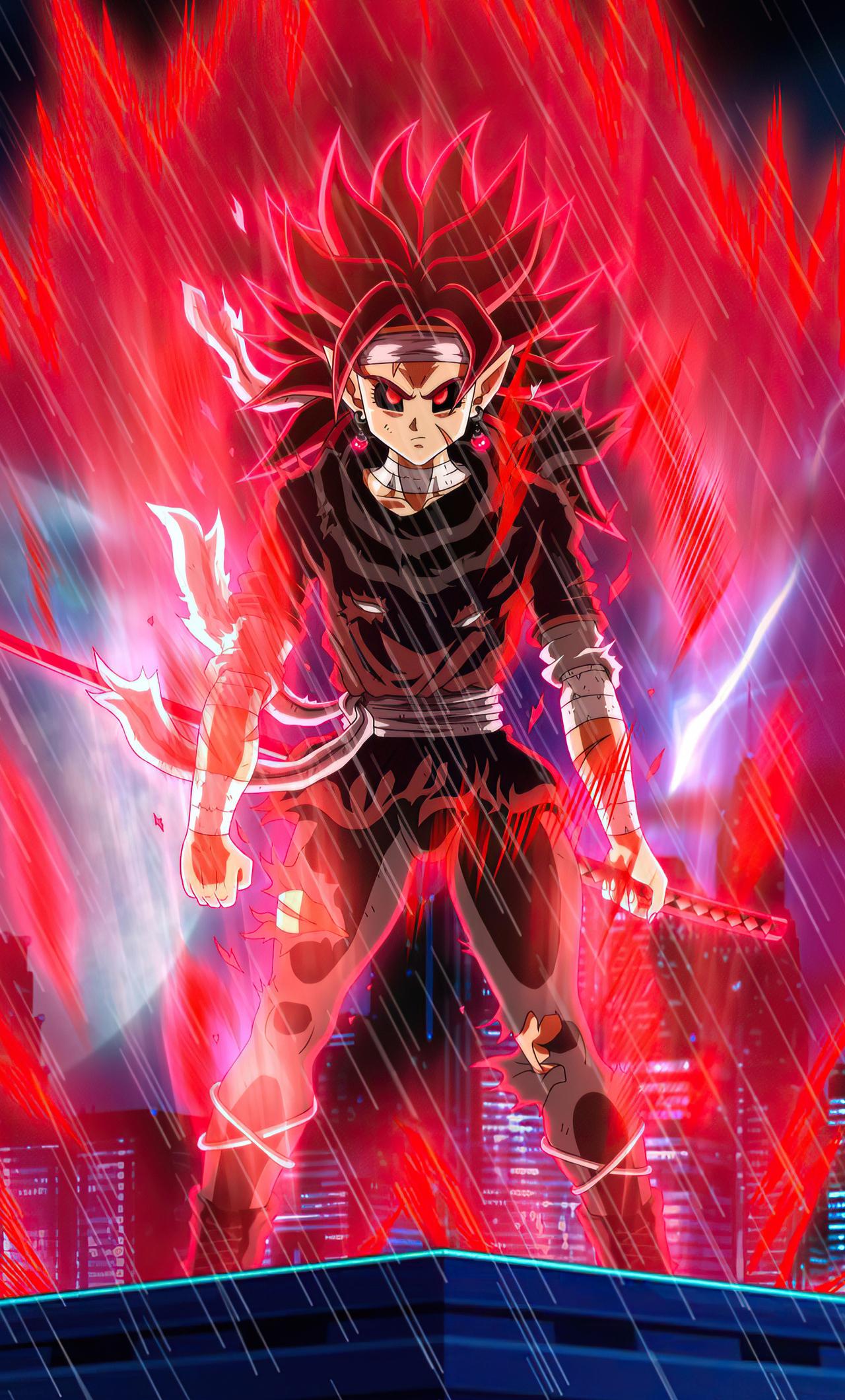 1280x2120 Saiyan Girl On Dark City 4k iPhone HD 4k Wallpaper, Image, Background, Photo and Picture