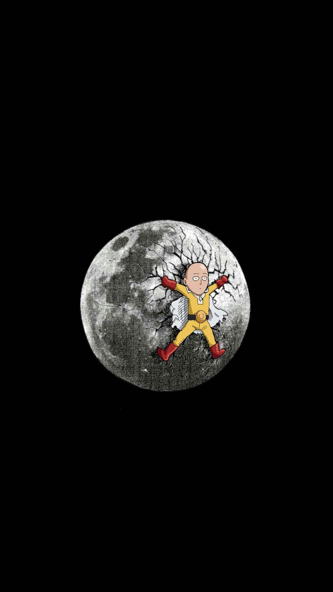 1080x1920 saitama en la luna. One punch man funny, One punch man manga, Saitama one punch man
