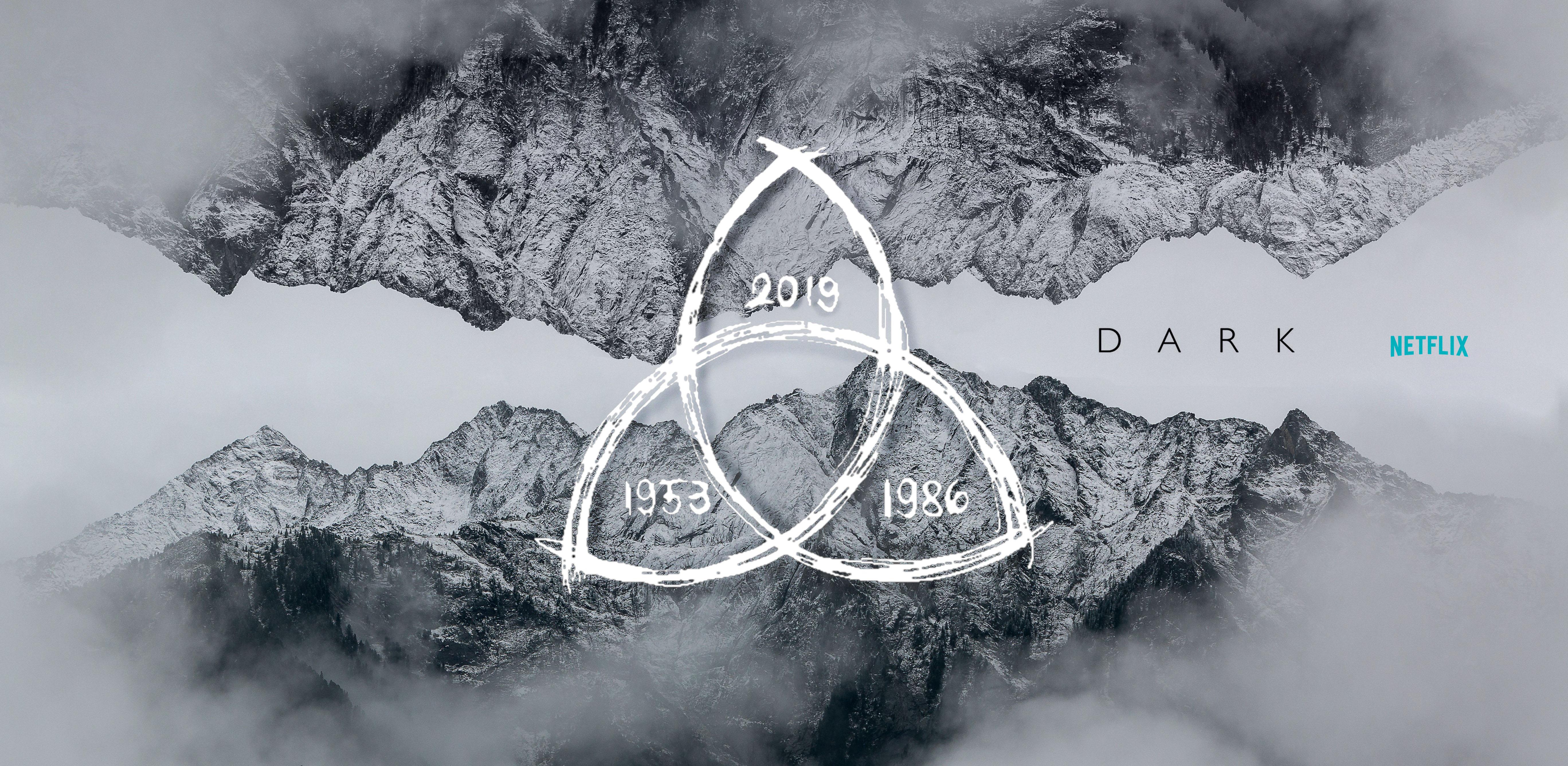 5472x2672 Dark Nature Logo Netflix Mountain Top Wallpaper:5472x2672