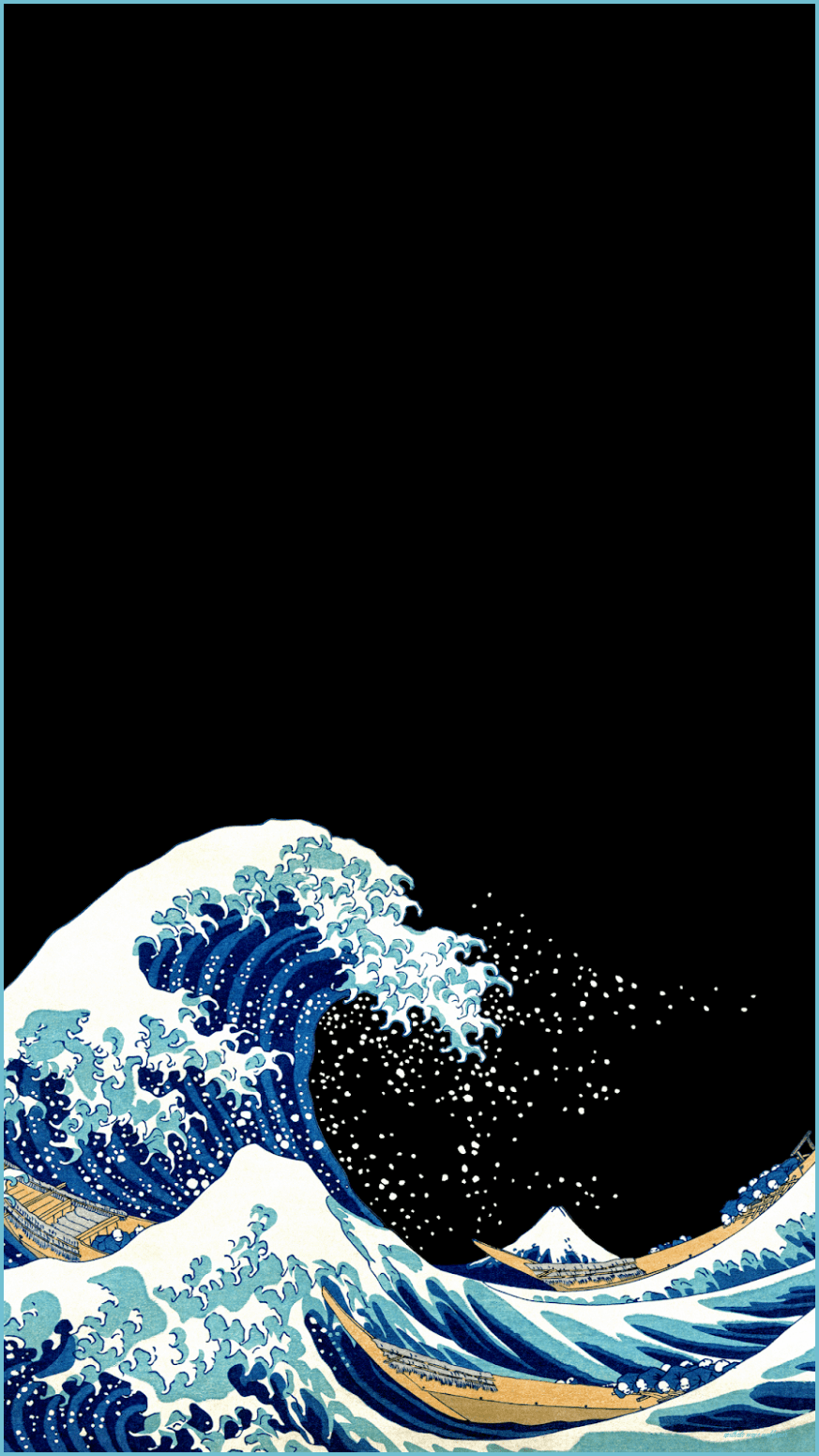 873x1552 AMOLED Great Wave Off Kanagawa #wallpaper #iphone #android Wave Wallpaper