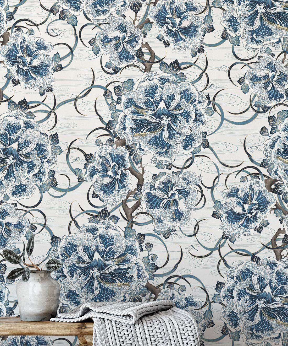 1100x1320 The Great Wave Bloom Wallpaper, Japanese Wallpaper