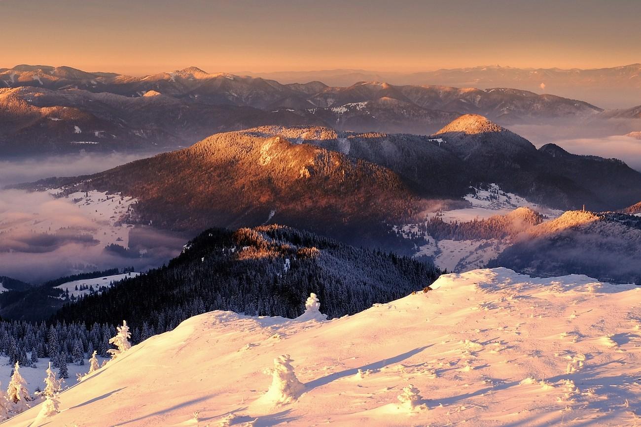 1300x867 #landscape, #nature, #clouds, #winter, #sunbeams, #mountains, #snow, #sunlight, #forest, wallpaper. Mocah HD Wallpaper
