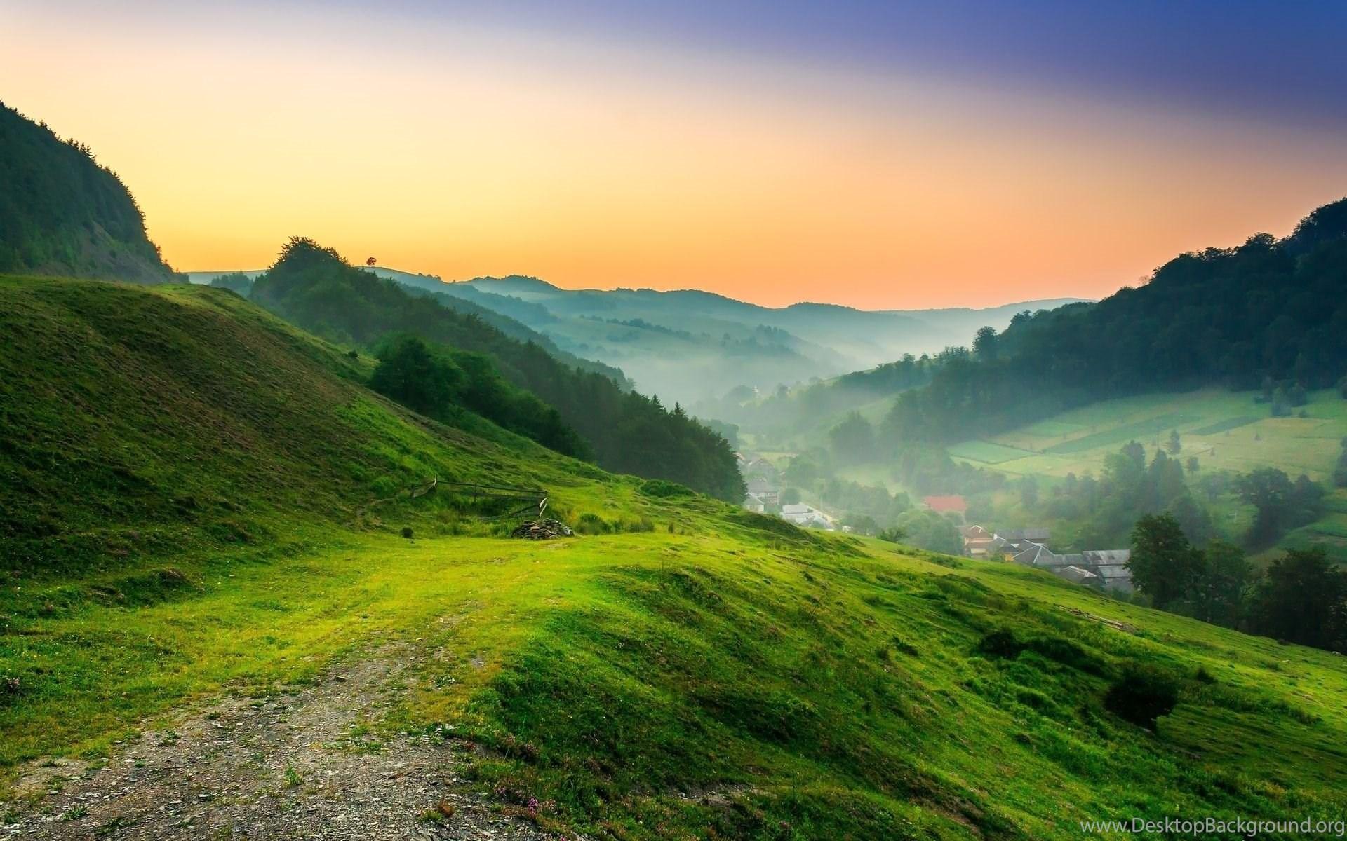1920x1200 Green Mountain Wallpaper Desktop Background