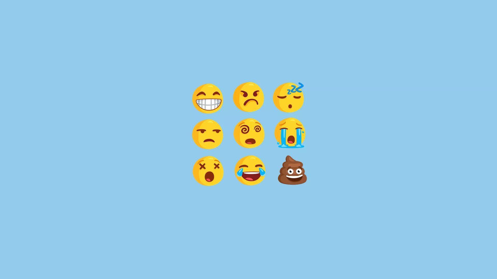 Emoji Blue Wallpapers Top Free Emoji Blue Backgrounds WallpaperAccess