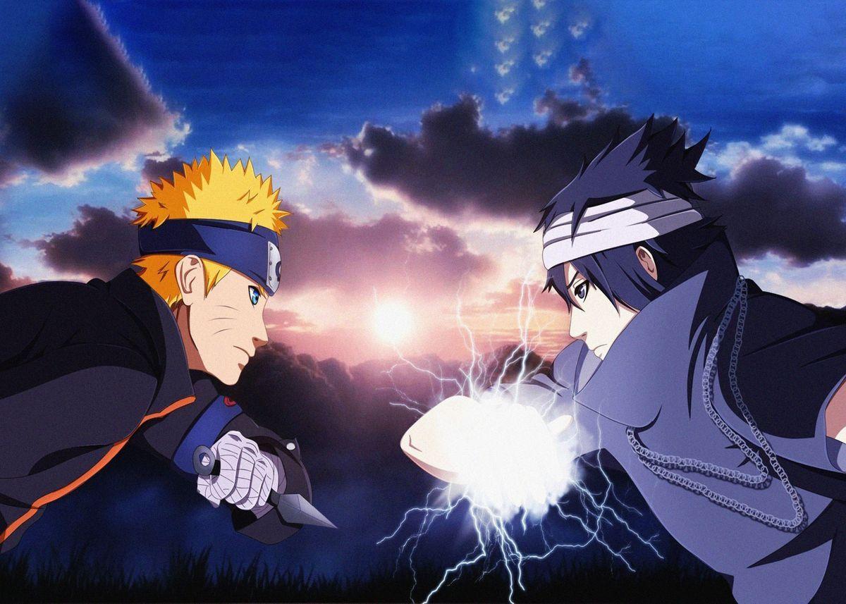 1200x857 Naruto Uzumaki Sasuke Uchi' Poster by loganbass. Displate. Naruto vs sasuke, Anime, Anime naruto
