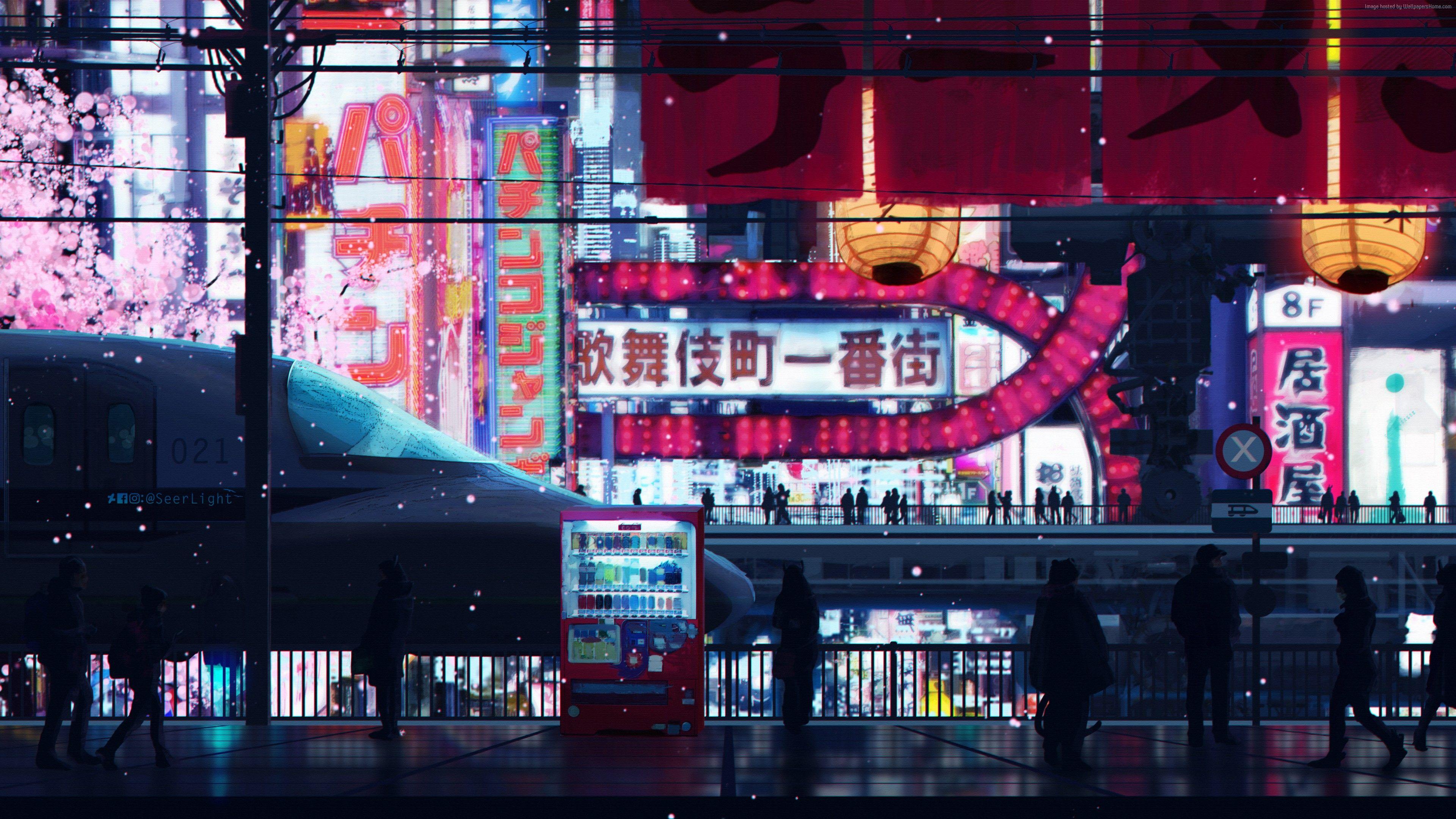 3840x2160 Cyberpunk Pixel Art Wallpaper