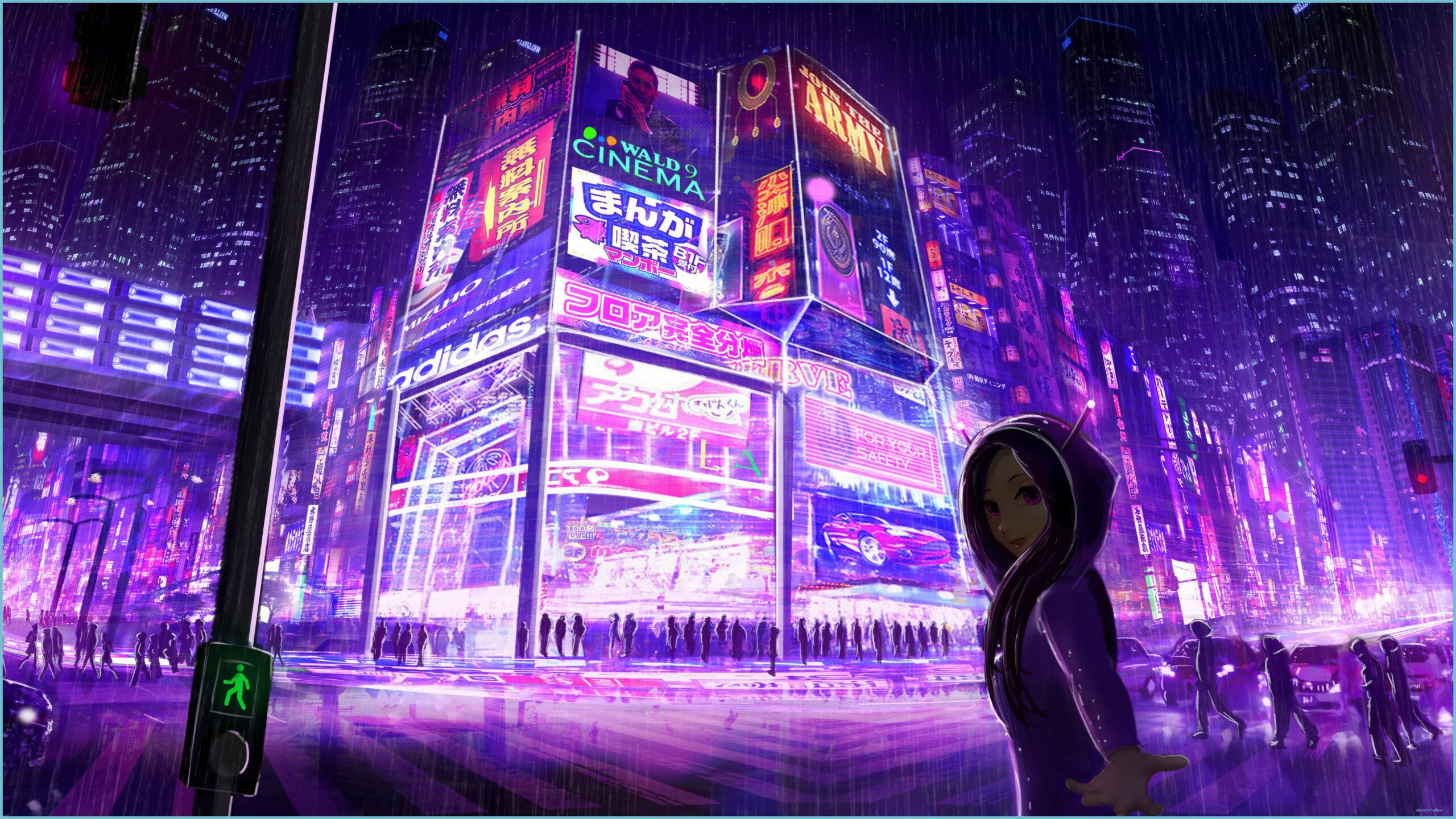 2560x1440 Cyberpunk Wallpaper Search Pemandangan Anime Art Wallpaper