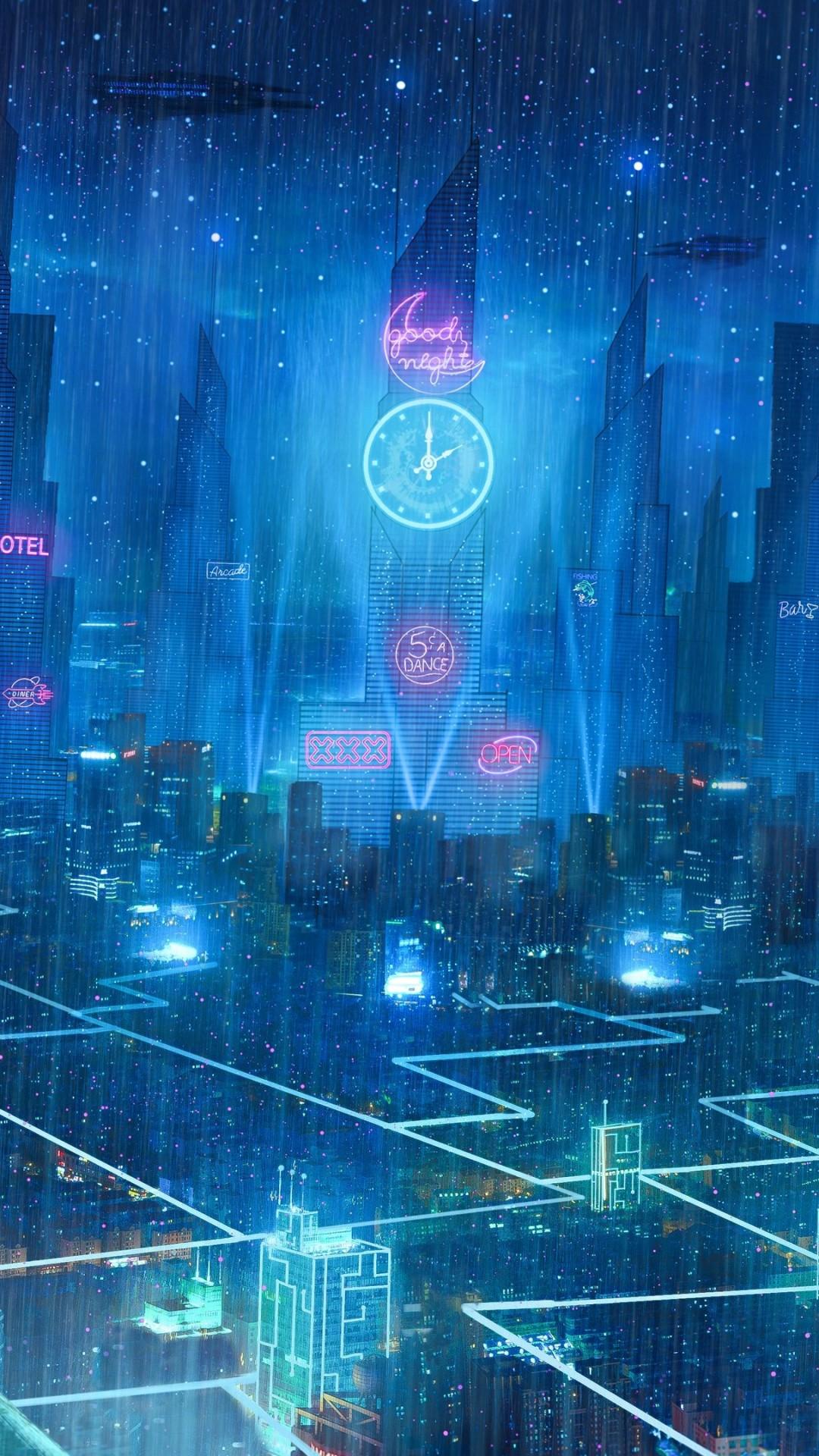 1080x1920 Cyberpunk Background