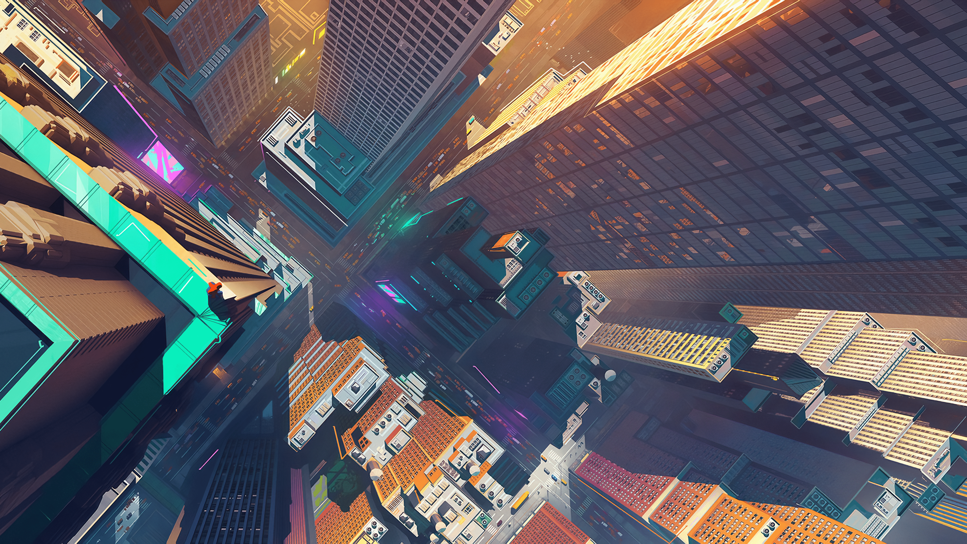 3840x2160 Downtown Overview 4k Ultra HD Wallpaper