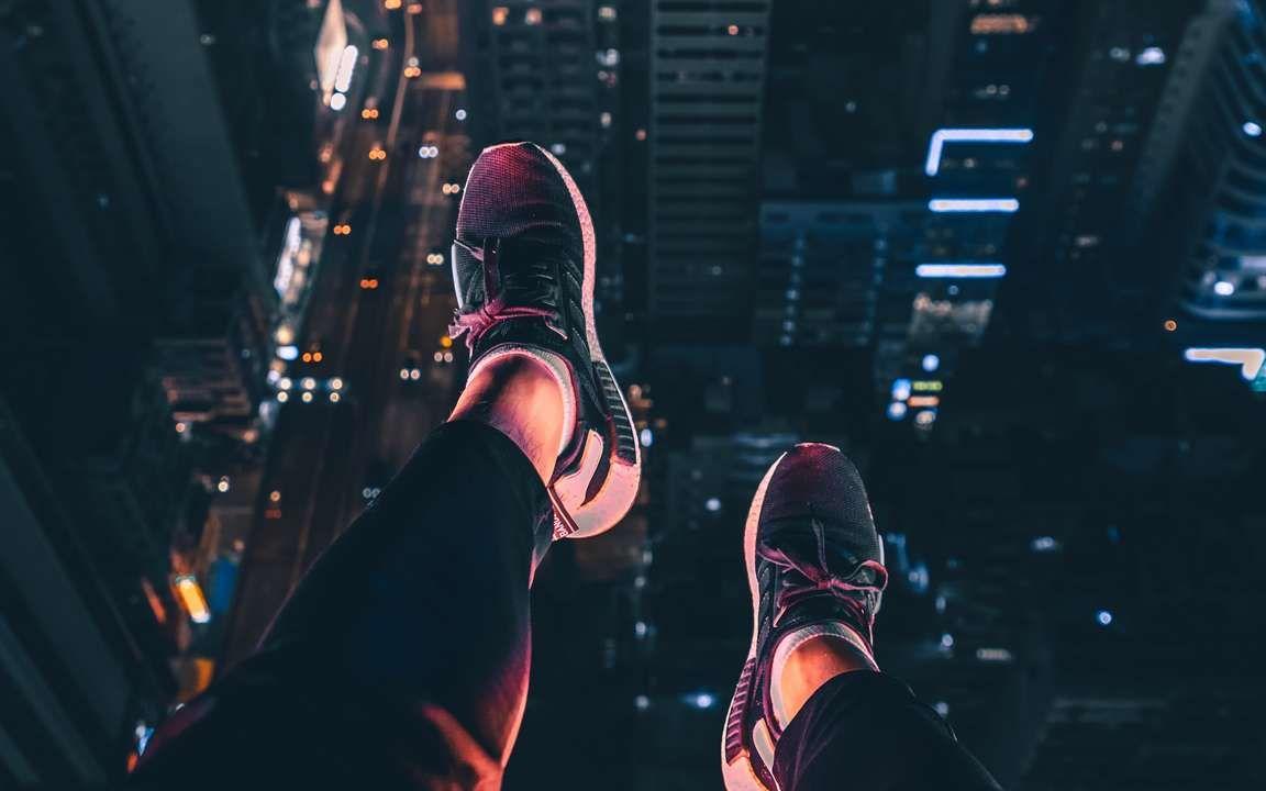 1152x720 Download wallpaper 3840x2400 night city, feet, aerial view, overview, roof, night 4k ultra HD 16:10 HD backgroun. Best workout routine, Sorel winter boot, Fit mom