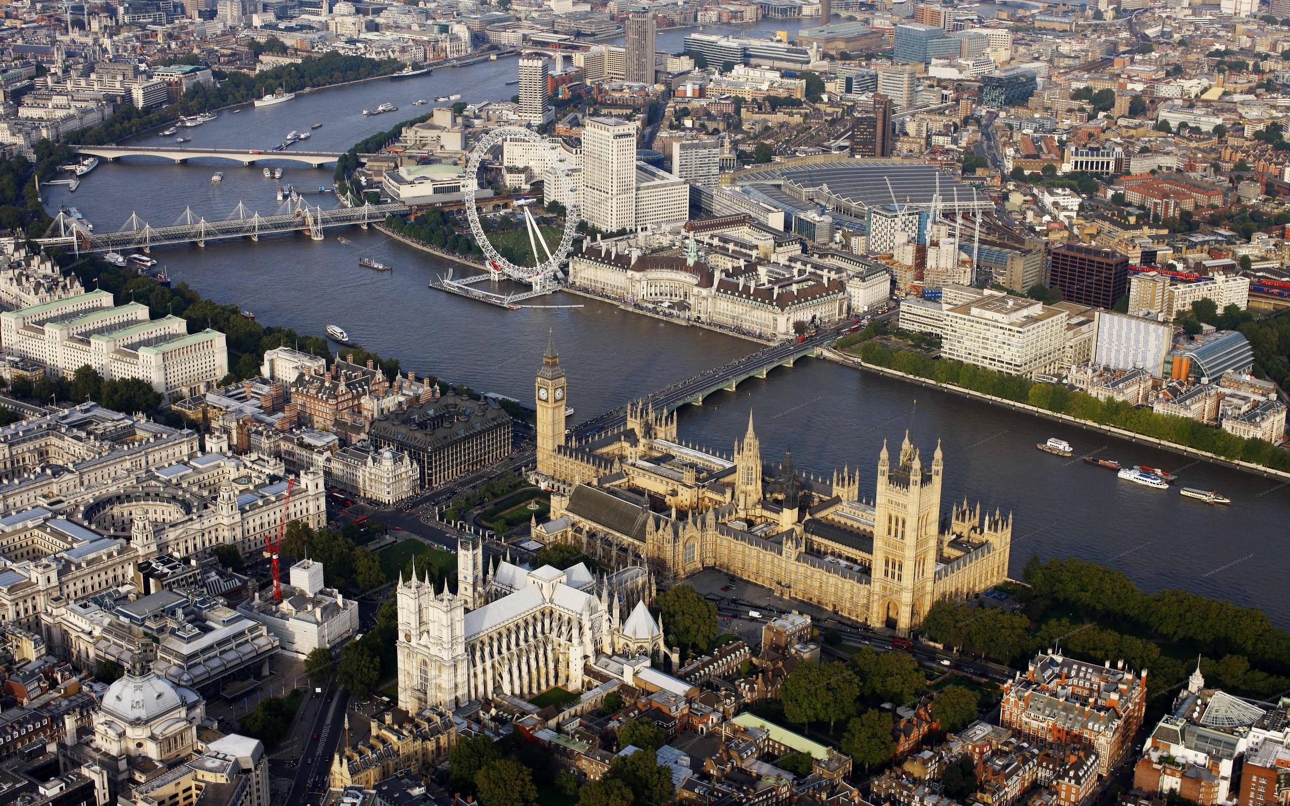 2560x1600 London, urban, London Eye, Big Ben, overview, United Kingdom, cities, Westminster Abbey wallpaper