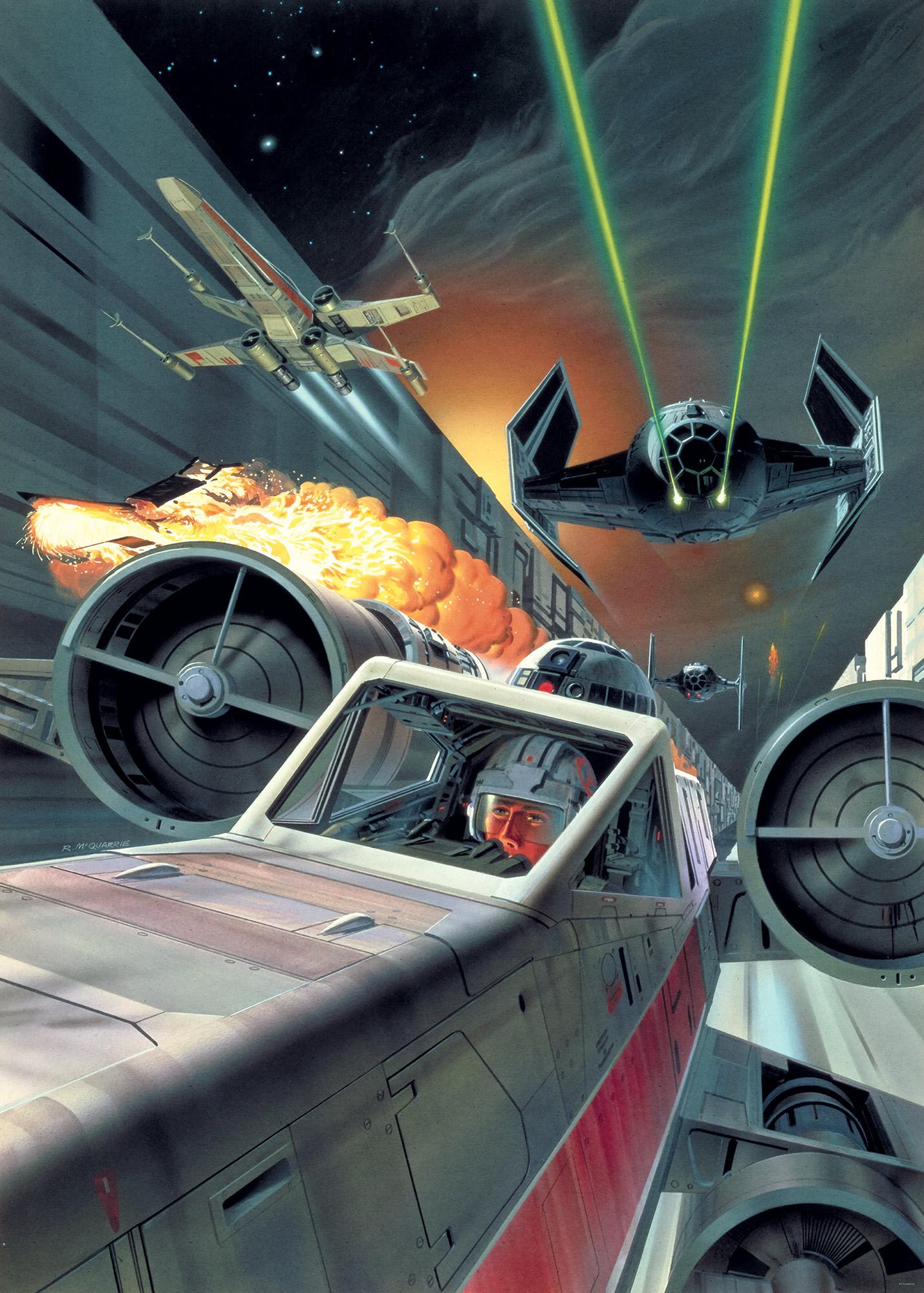 1429x2000 Star Wars Classic Death Star Trench Run Title Star Of Yavin Artwork