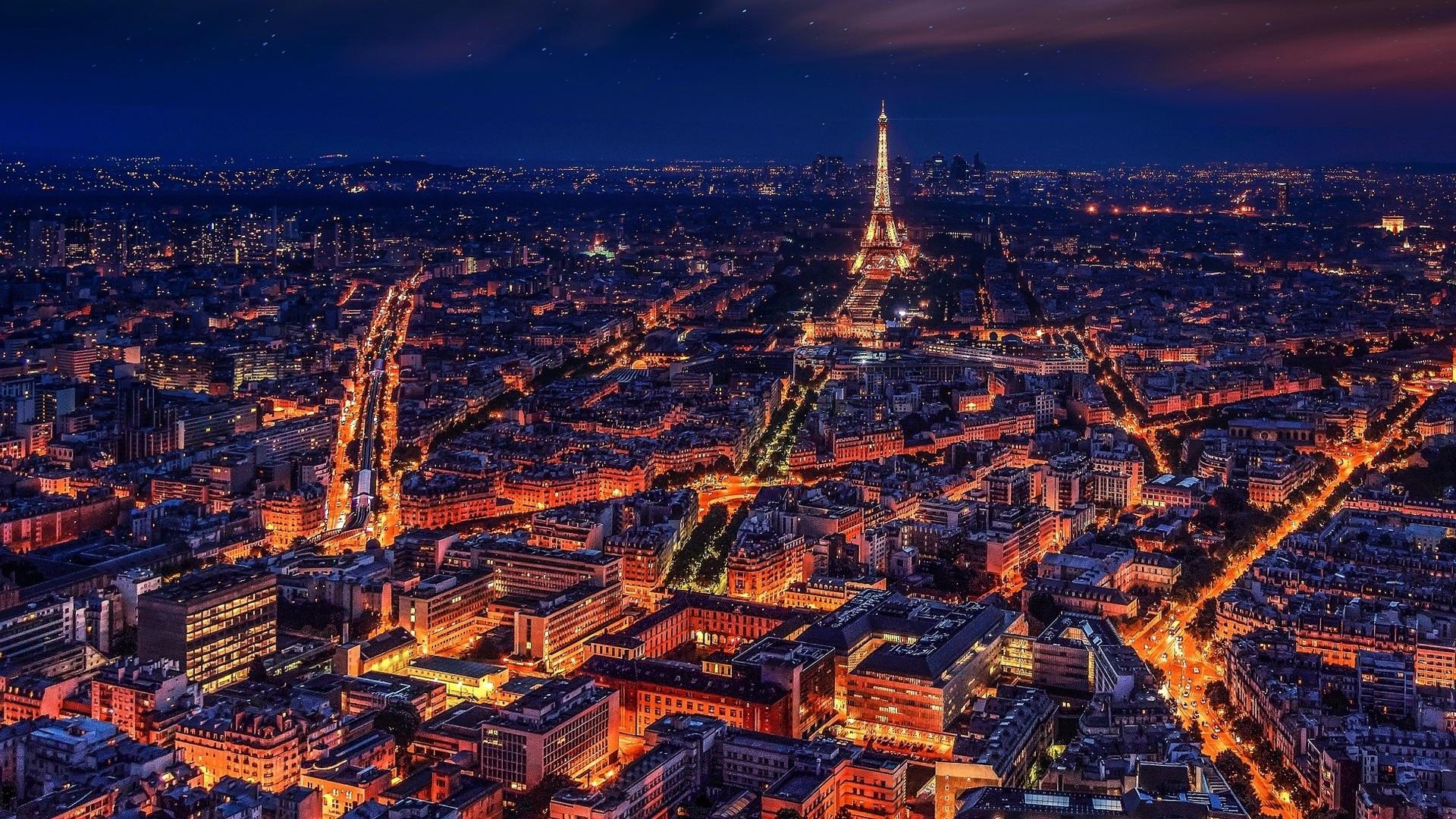 1920x1080 Paris France Eiffel Tower Night Laptop Full HD 1080P HD 4k Wallpaper, Image, Background, Photo and Picture