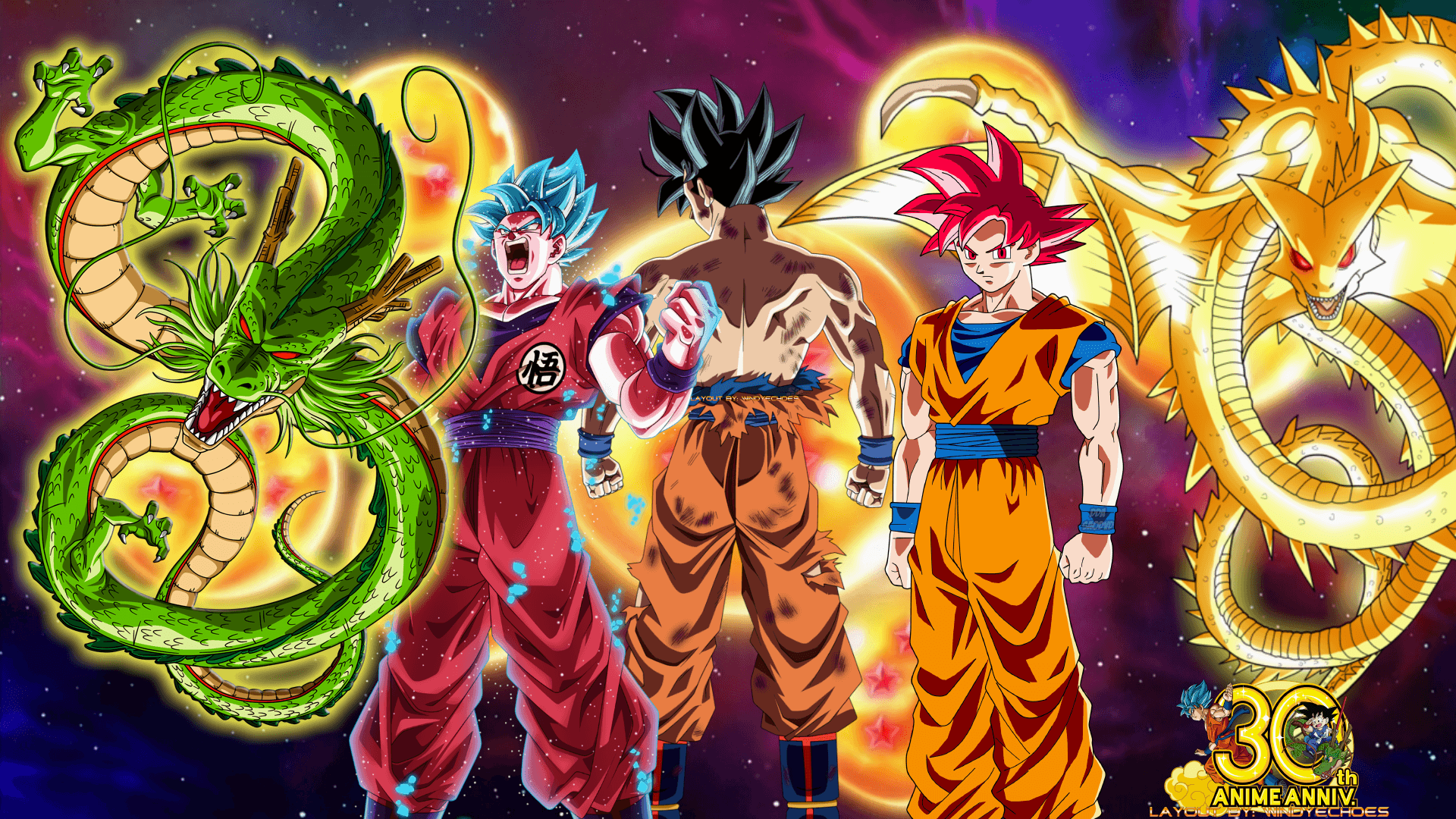 1920x1080 iPhone Goku All Forms Wallpaper