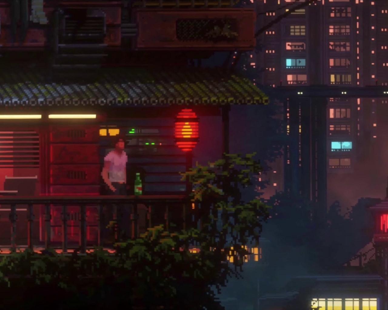 1280x1024 Anime illustration, cyberpunk wallpaper, video games, pixel art, The Last Night • Wallpaper For You HD Wallpaper For Desktop & Mobile
