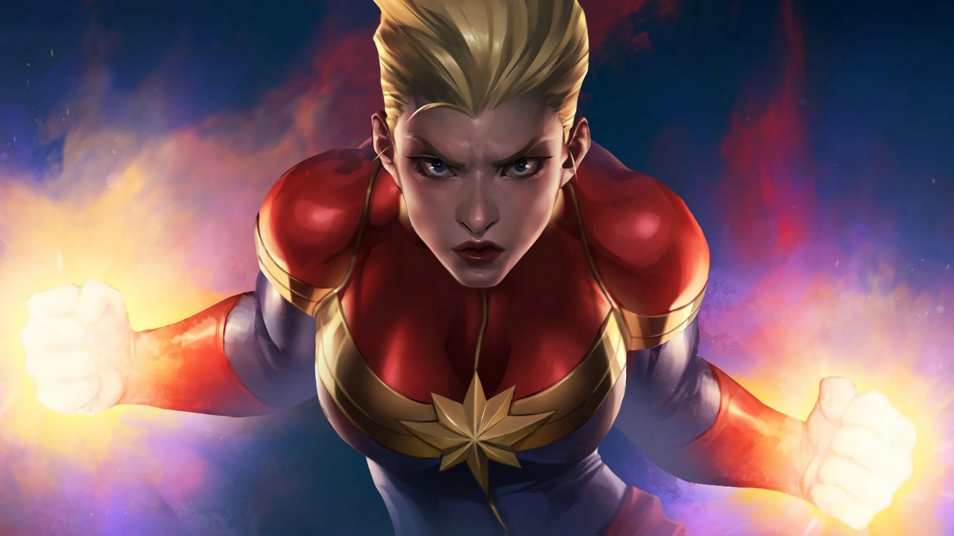 1920x1080 Captain Marvel Desktop Background