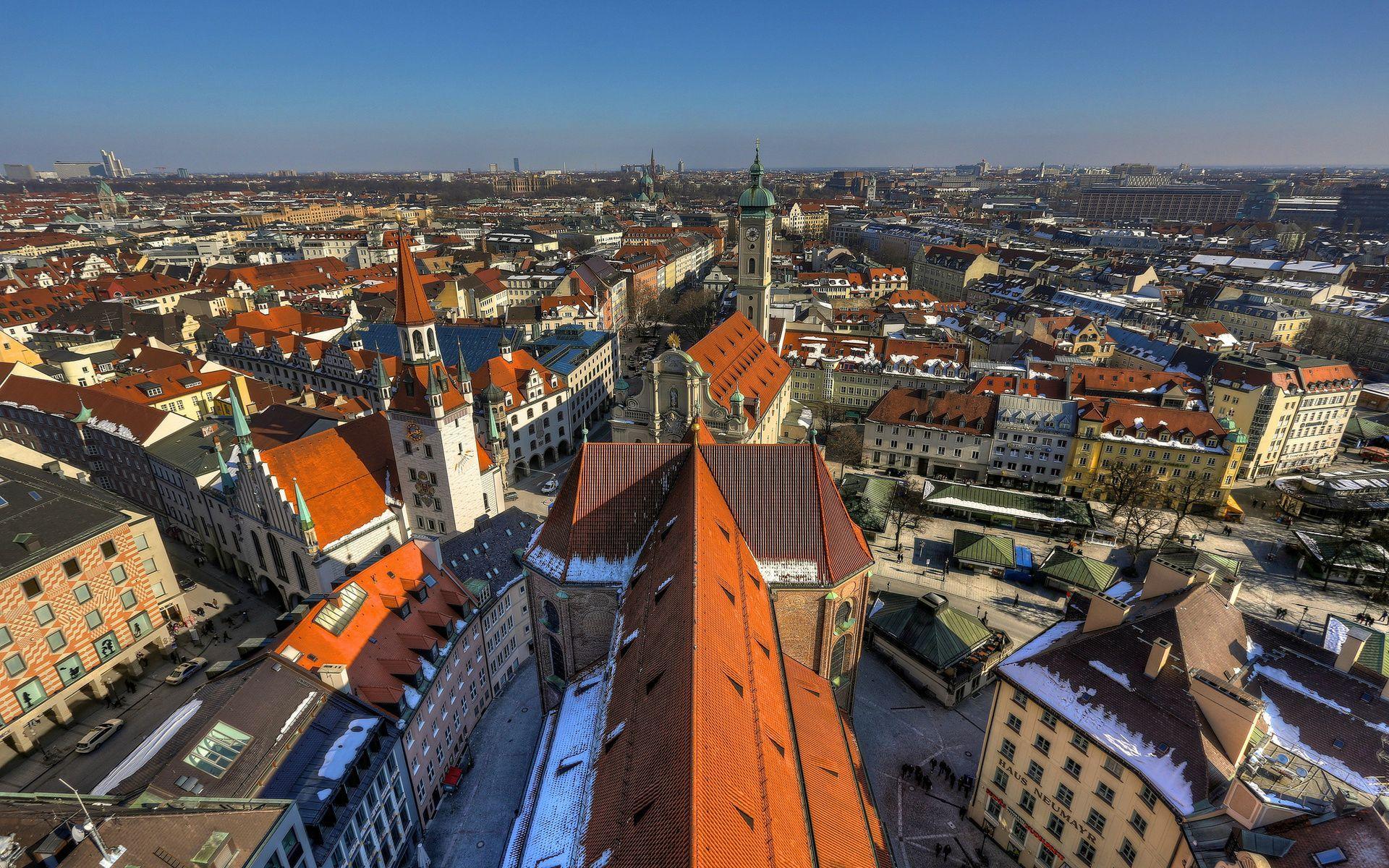 1920x1200 Spectacular Wallpaper (1080p unmarked). Photohop landscape, Munich germany, Cityscape