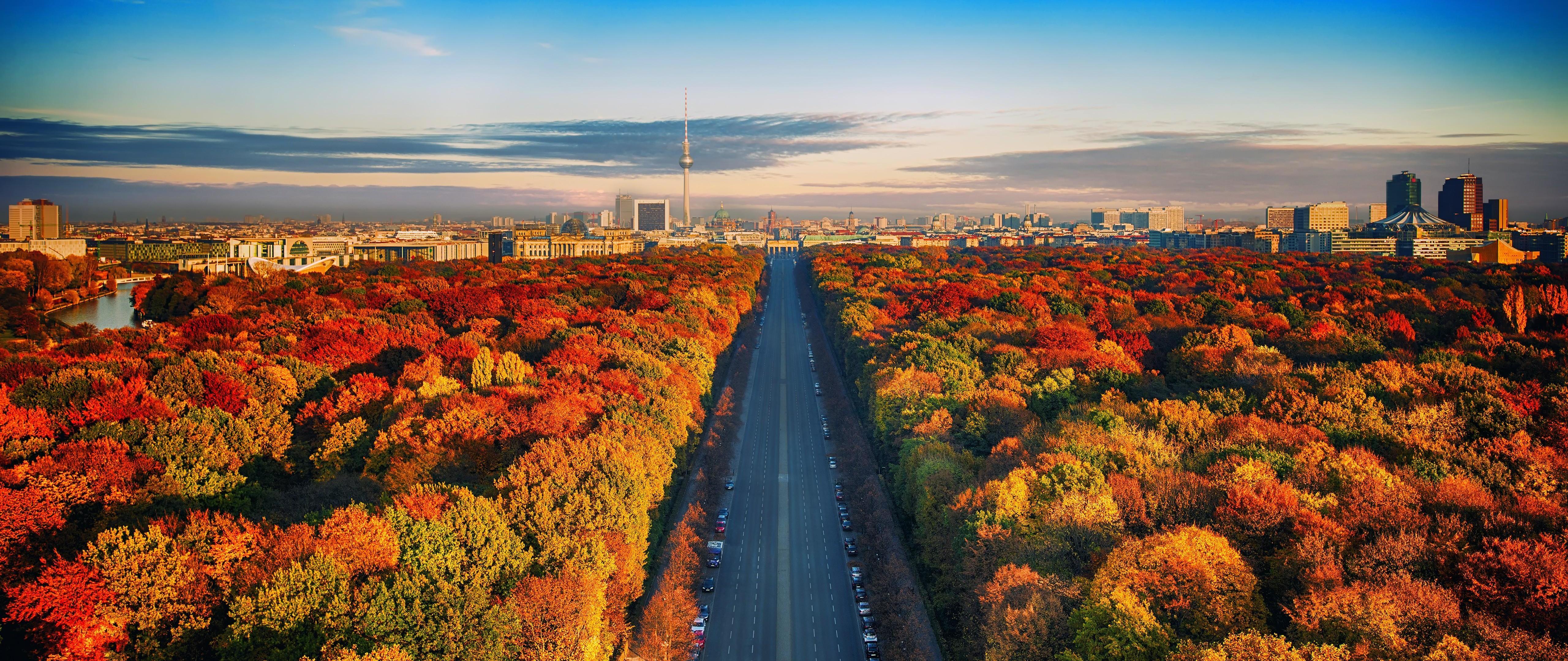 5120x2160 Autumn Wallpaper Germany