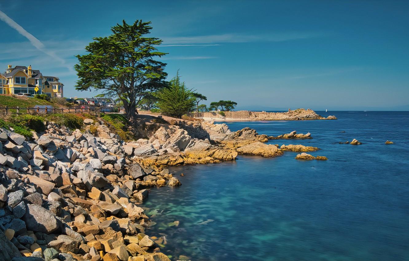 1332x850 Wallpaper coast, CA, USA, Monterey Bay image for desktop, section пейзажи