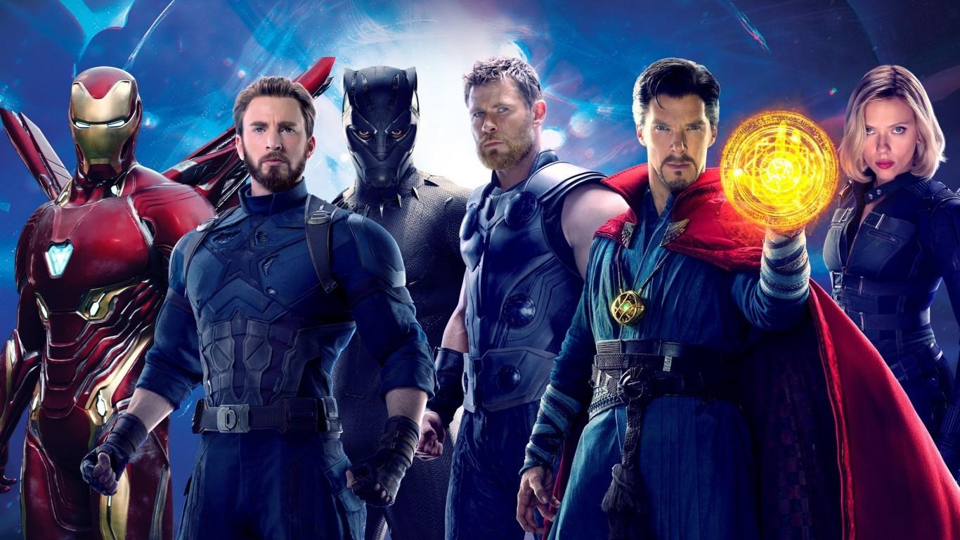 1366x768 Download 1366x768 Avengers: Infinity War, Doctor Strange, Captain America Wallpaper for Laptop, Notebook
