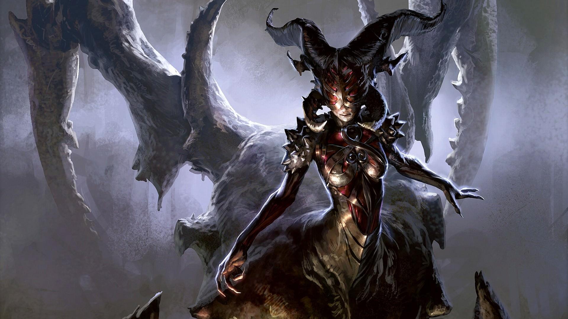 1920x1080 Anime Devil Girl Wallpaper