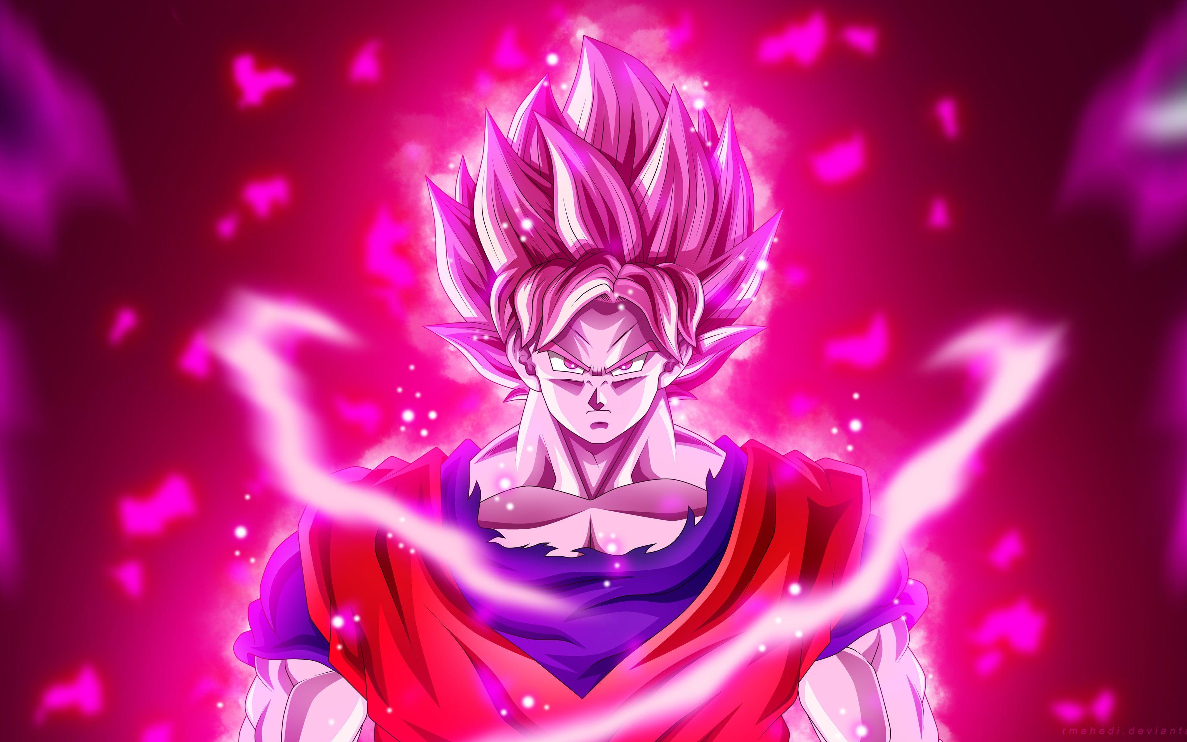 Pink Goku Wallpapers Top Free Pink Goku Backgrounds Wallpaperaccess