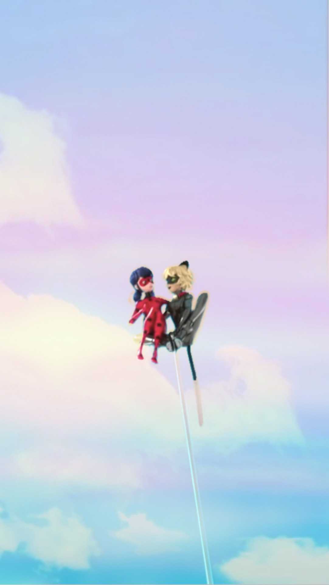 1082x1920 Ladybug and Adrien Wallpaper Free HD Wallpaper
