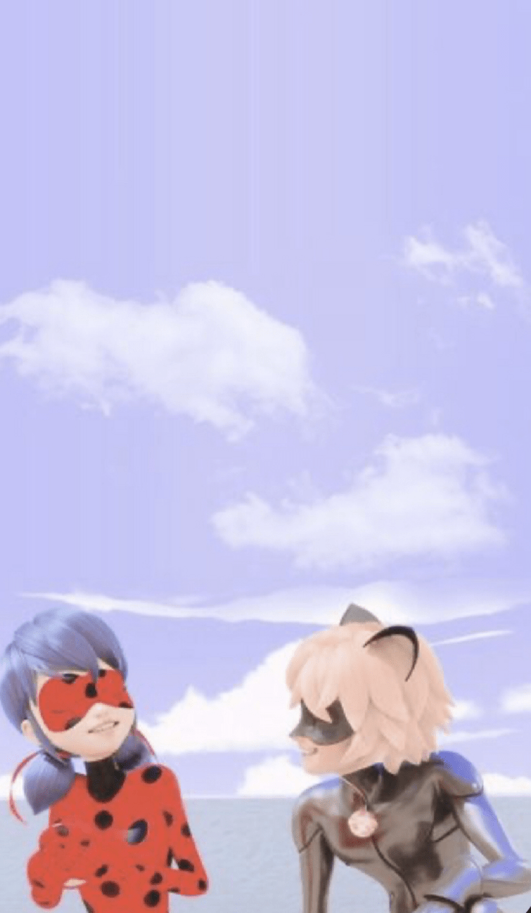 755x1296 Ladybug and cat noir/ Adrian and Marinette wallpaper. (As Requested!)