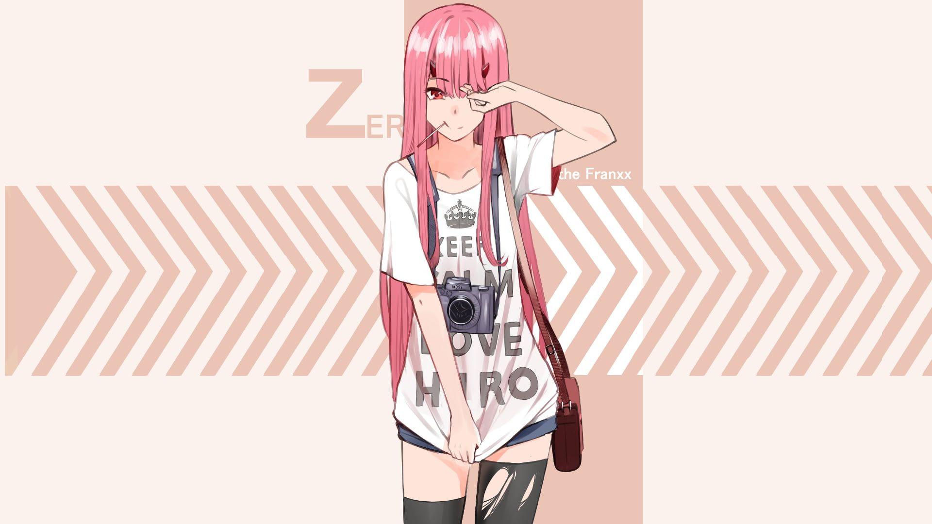 Hình nền HD 1920x1080: Mã: 002, Zero Two (Darling in the FranXX), Anime, Anime cô gái 4K - Hình nền đẹp nhất cho Andriod