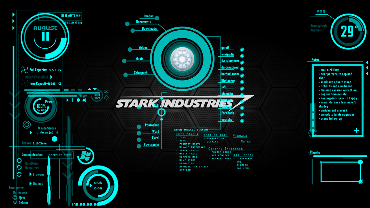 1280x720 Stark Industries Wallpaper