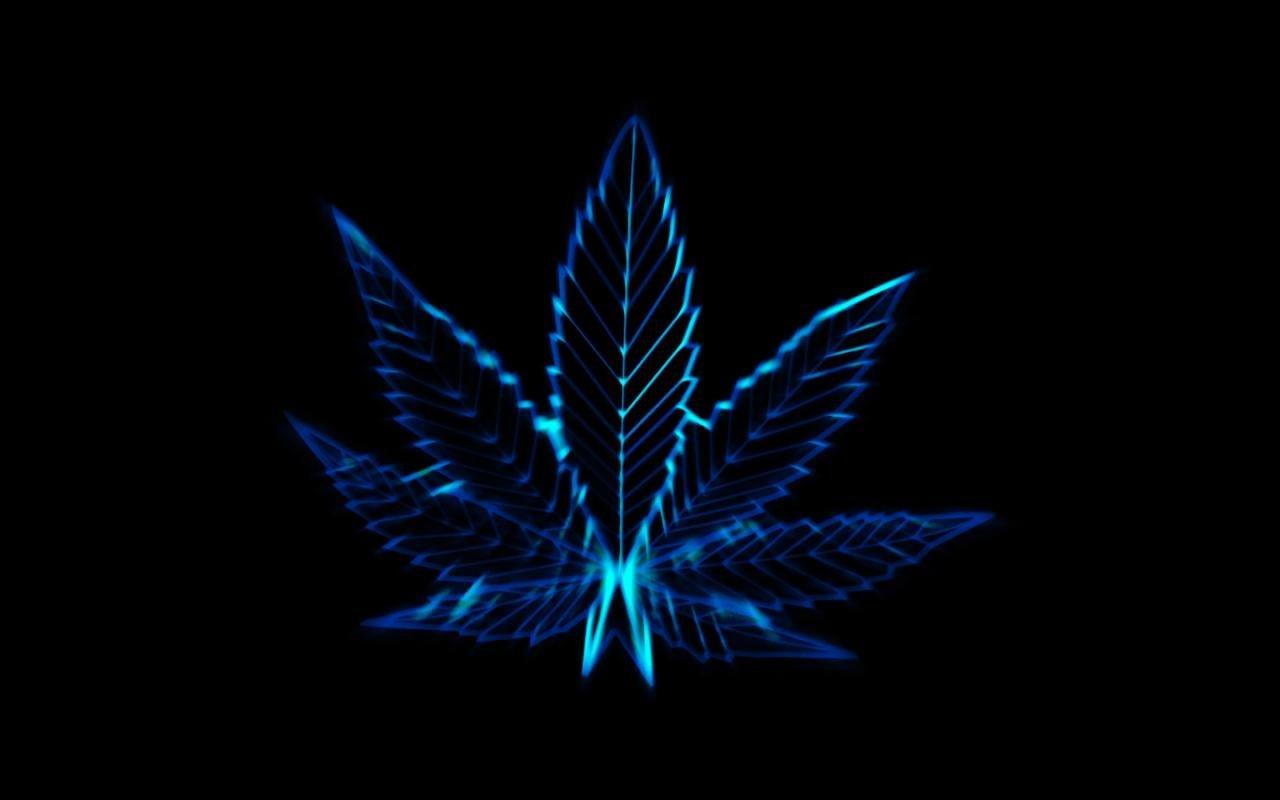 1280x800 Neon Weed Wallpaper