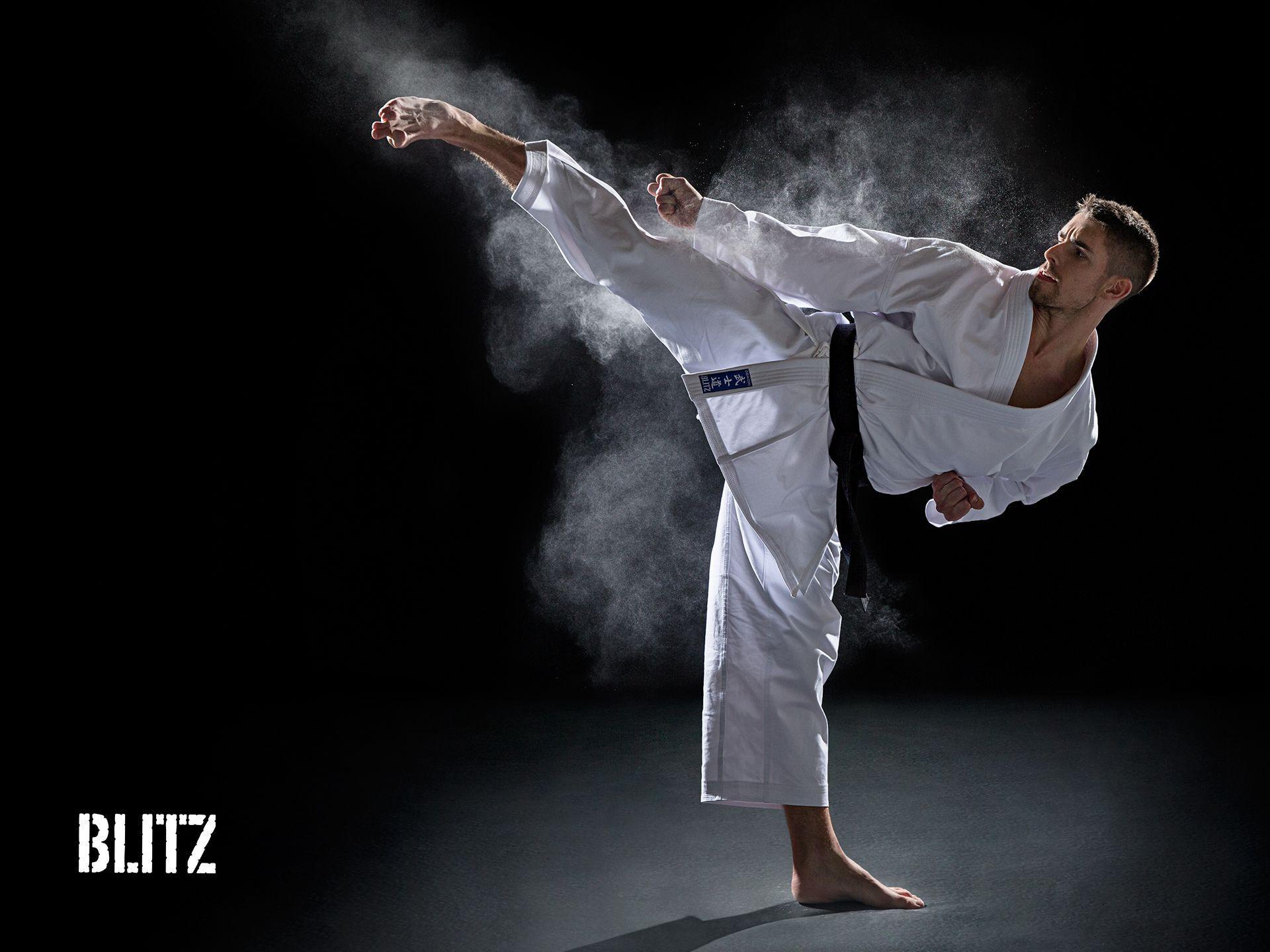 HD wallpaper white karate ji fight training kick men studio shot  black background  Wallpaper Flare