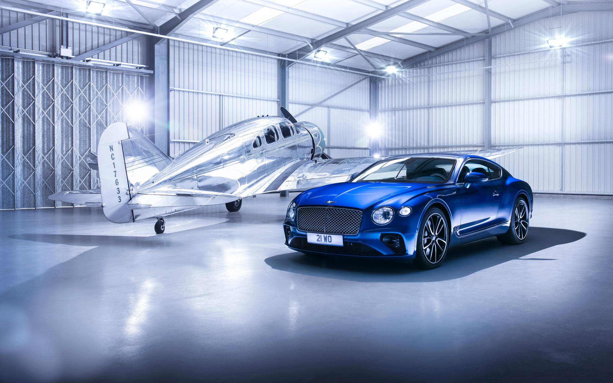 2560x1600 Desktop Wallpaper 2018 Bentley Continental Gt, Front, Blue, HD Image, Picture, Background, 005743