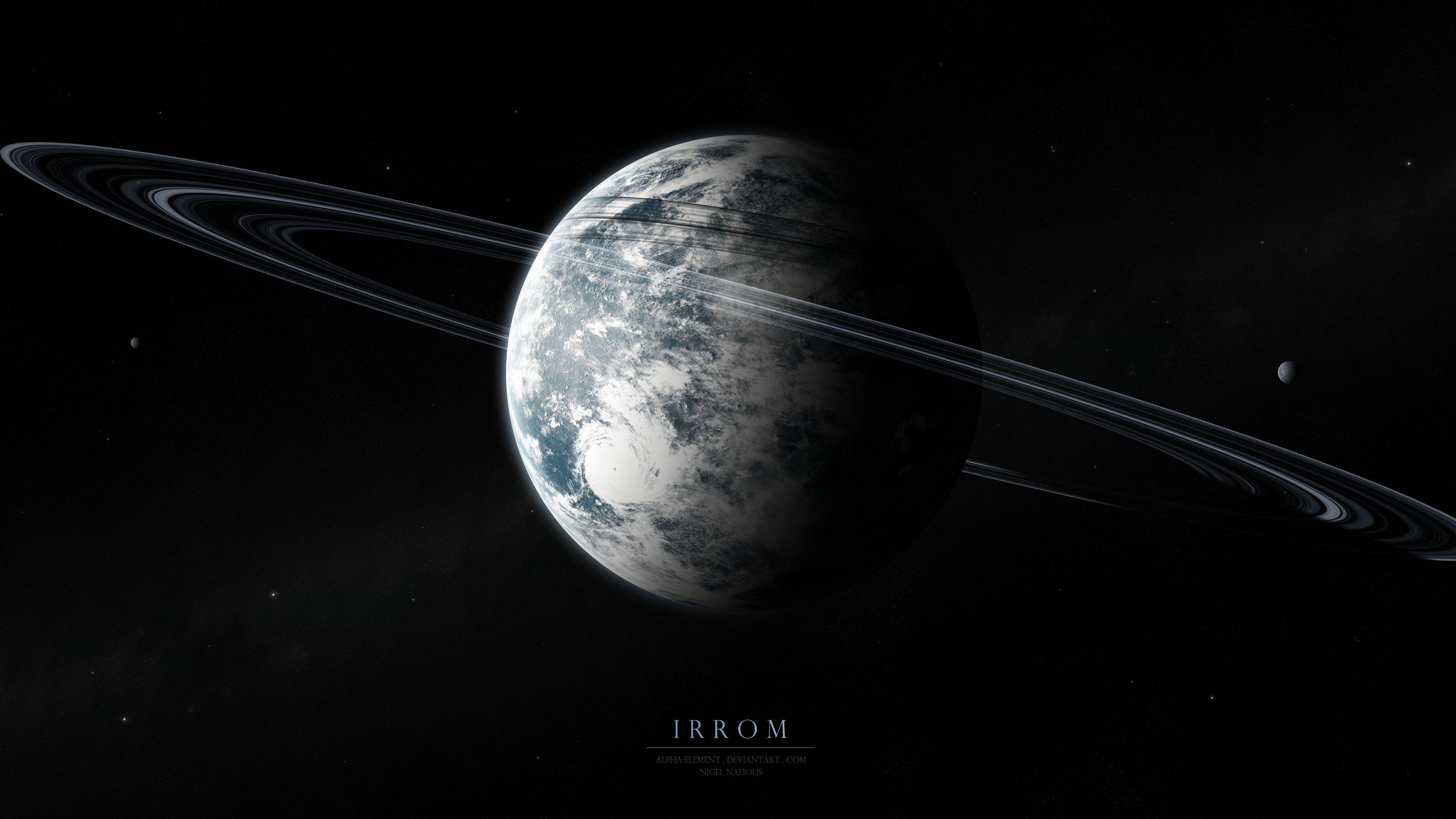 3840x2160 Download wallpaper 3840x2160 irrom, space, planets, moons, stars 4k