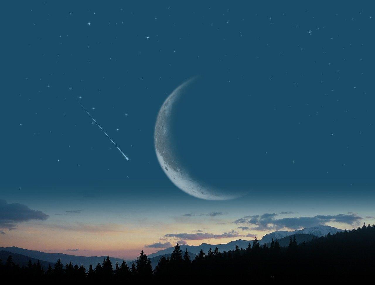 1280x974 New Crescent Moon Wallpaper • dodskypict