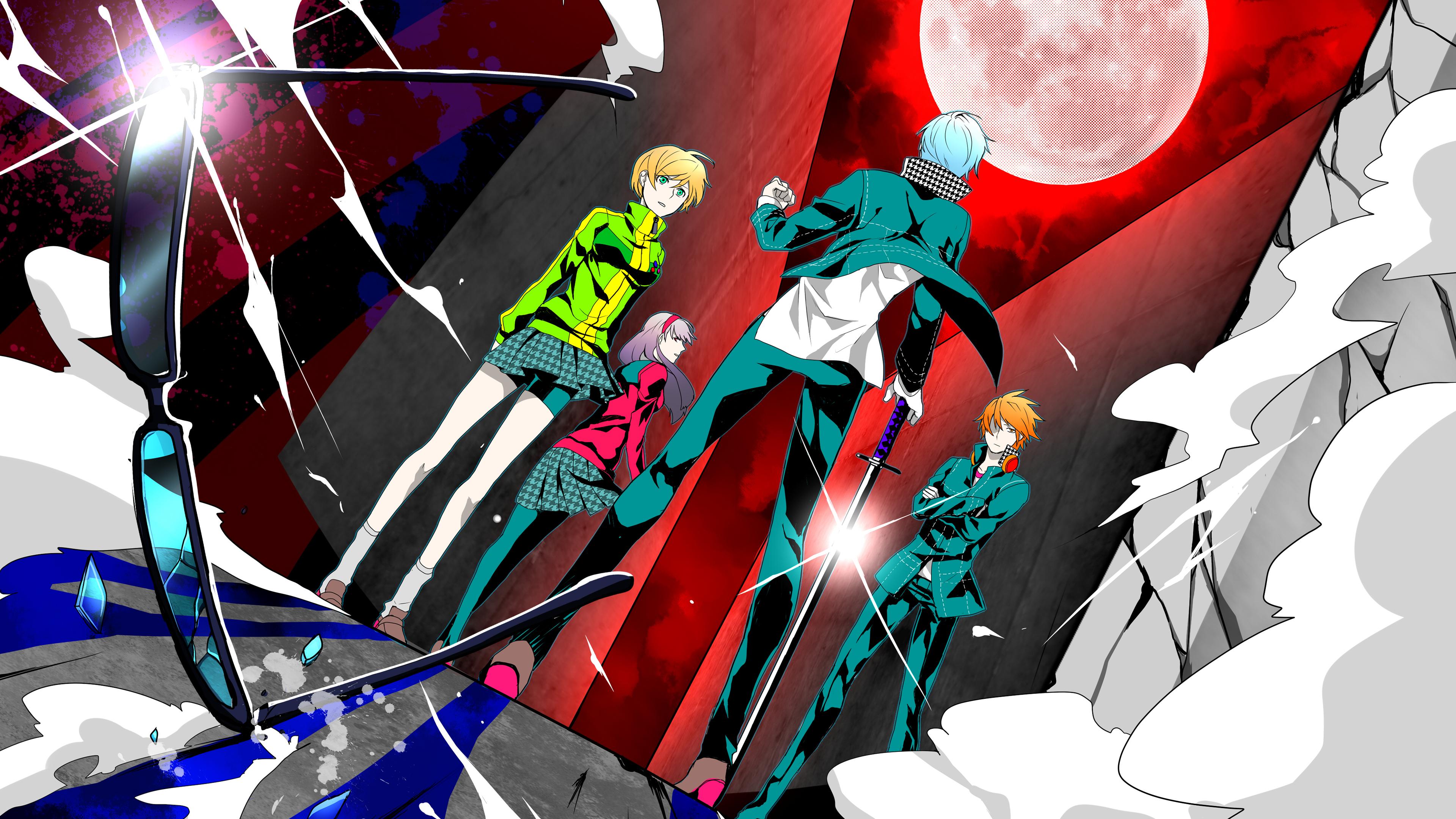 3840x2160 Anime Chie Satonaka Persona 4 Yosuke Hanamura Yu Narukami Yukiko Amagi Wallpaper:3840x2160