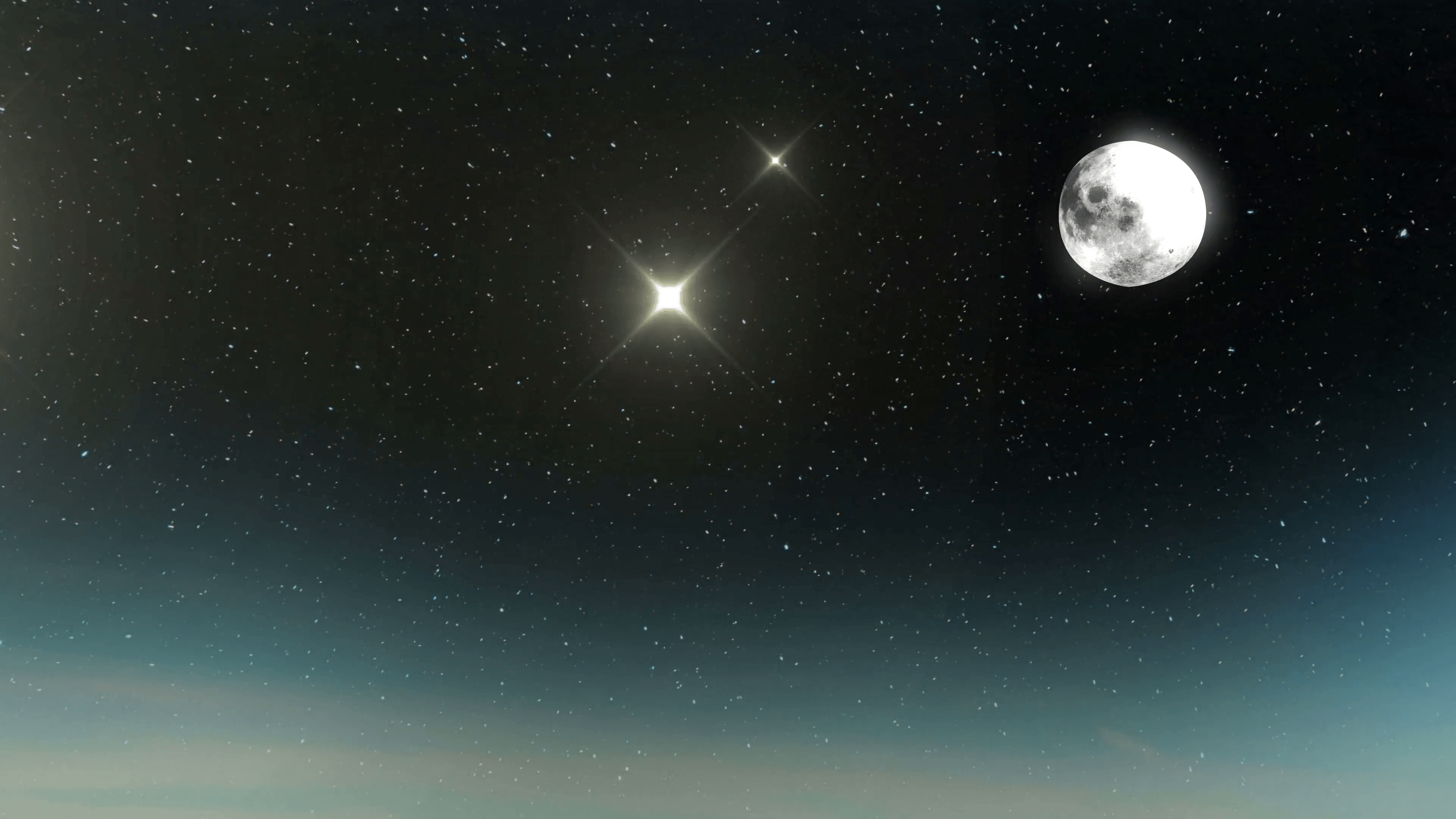 moon and star wallpaper