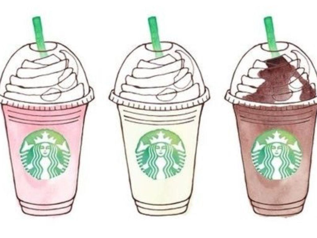 1024x768 Starbucks Cute Cartoon Wallpaper