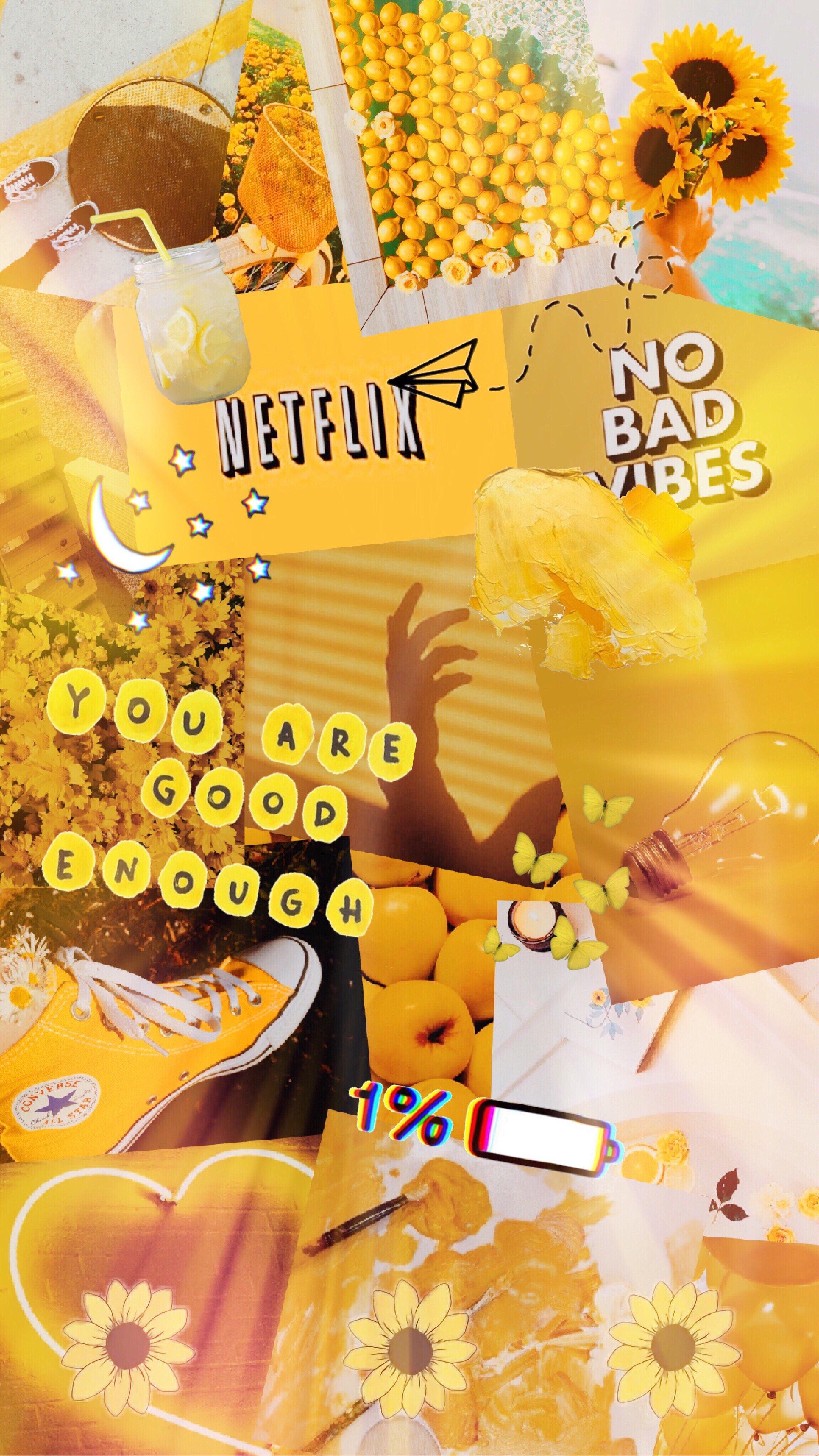 2304x4096 Yellow Aesthetic Phone Wallpaper