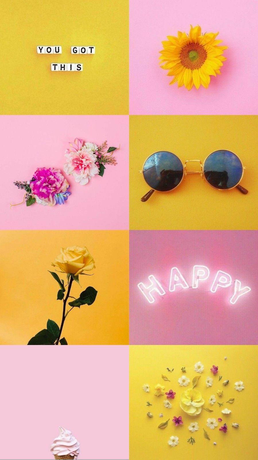 899x1600 Cute Pastel Yellow Aesthetic Wallpaper