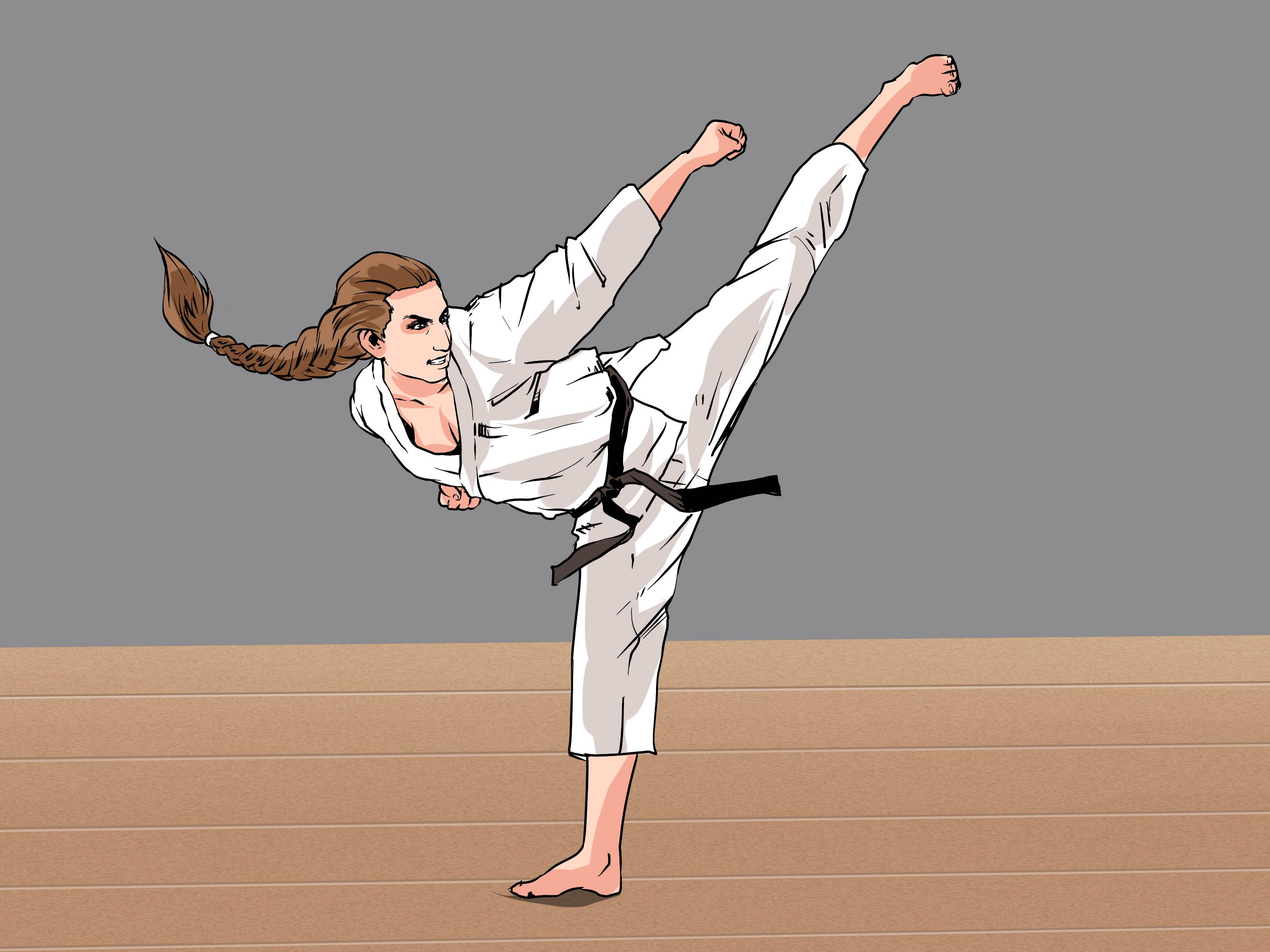 3200x2400 Image Titled Block Punches In Karate Step Leg Kick