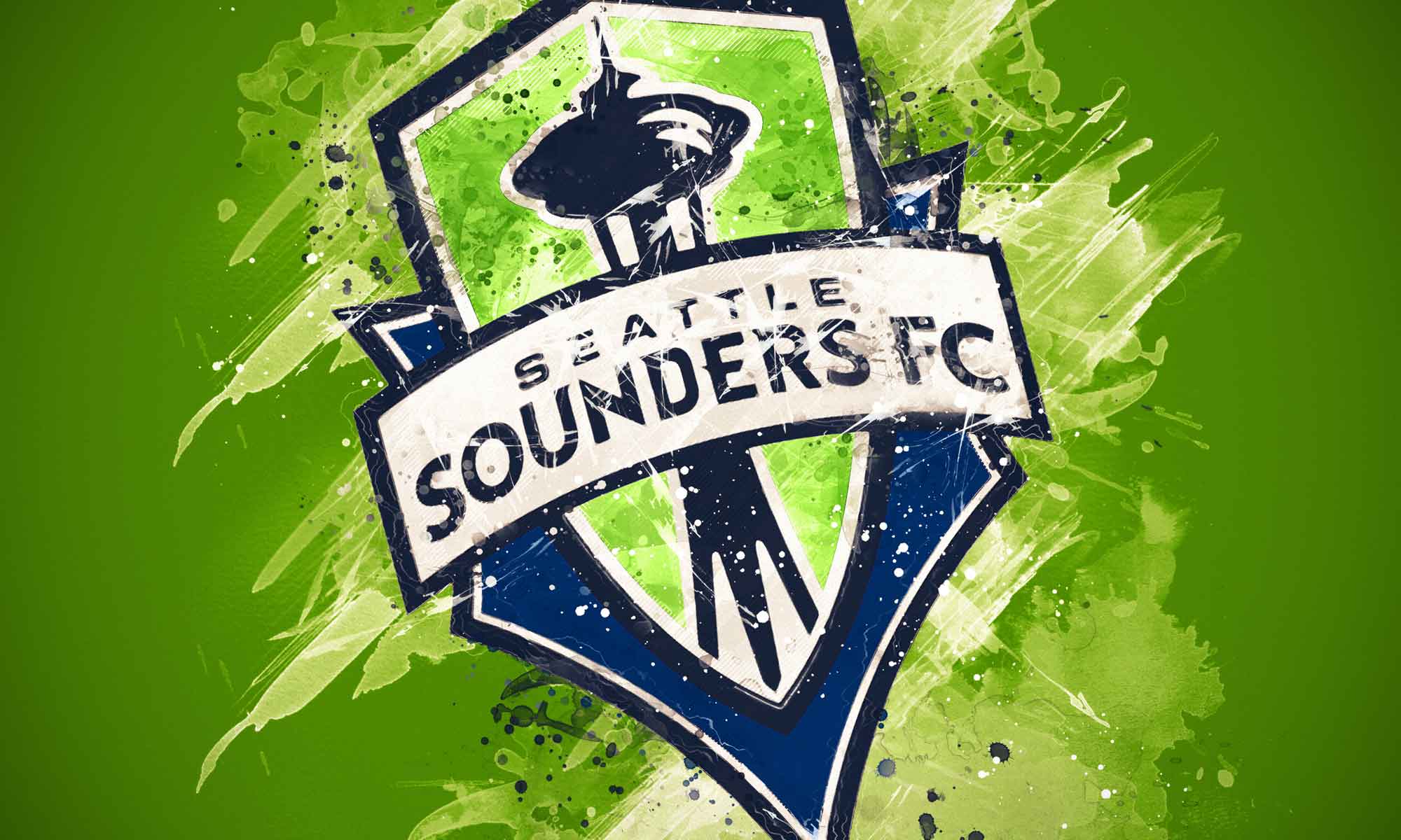 2000x1200 Seattle Sounders FC Logo Wallpaper Mural