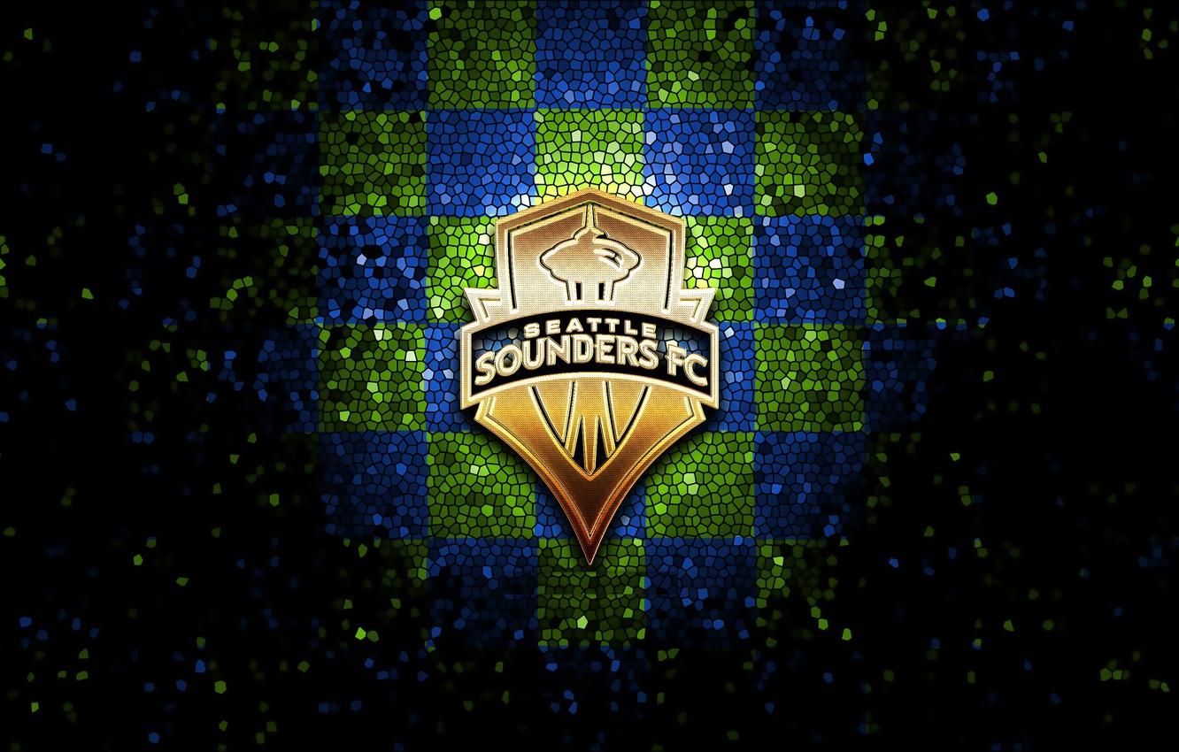 1332x850 Wallpaper wallpaper, sport, logo, football, glitter, checkered, MLS, Seattle Sounders image for desktop, section спорт