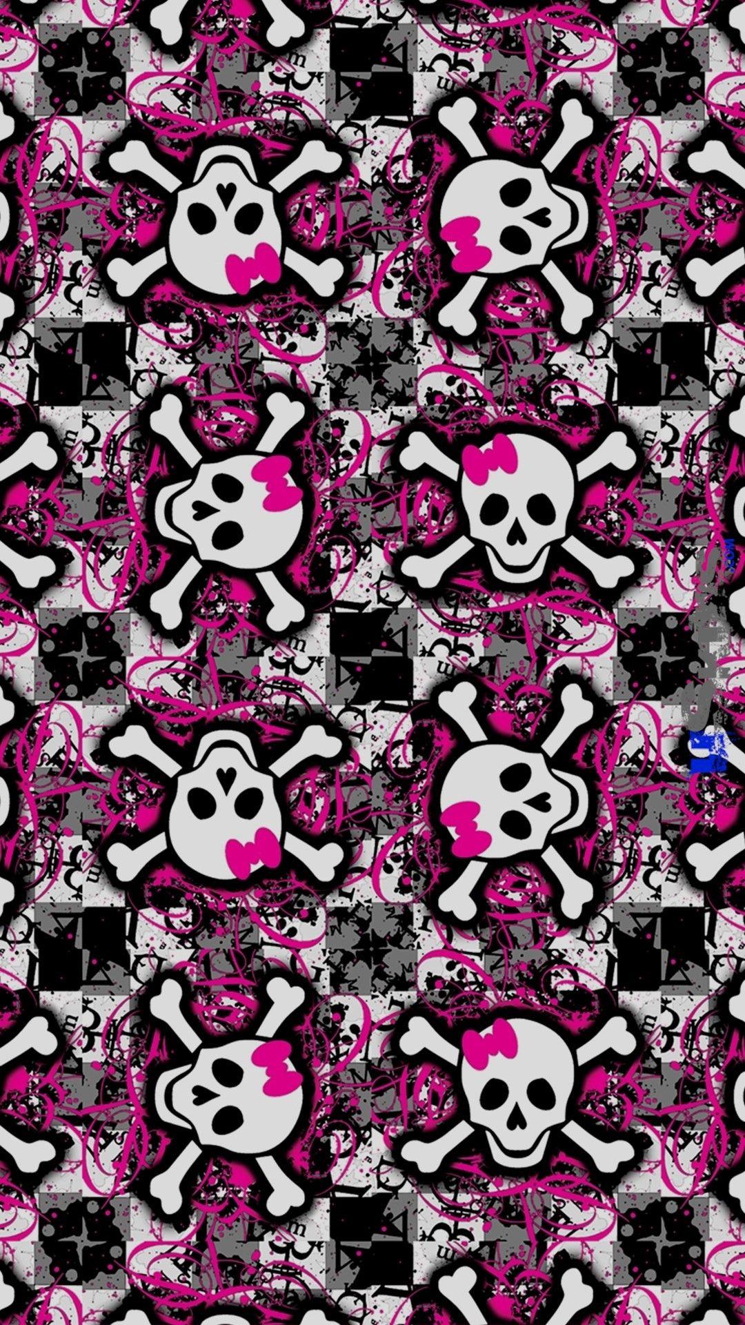 1080x1920 Girly Skull Wallpaper 2020