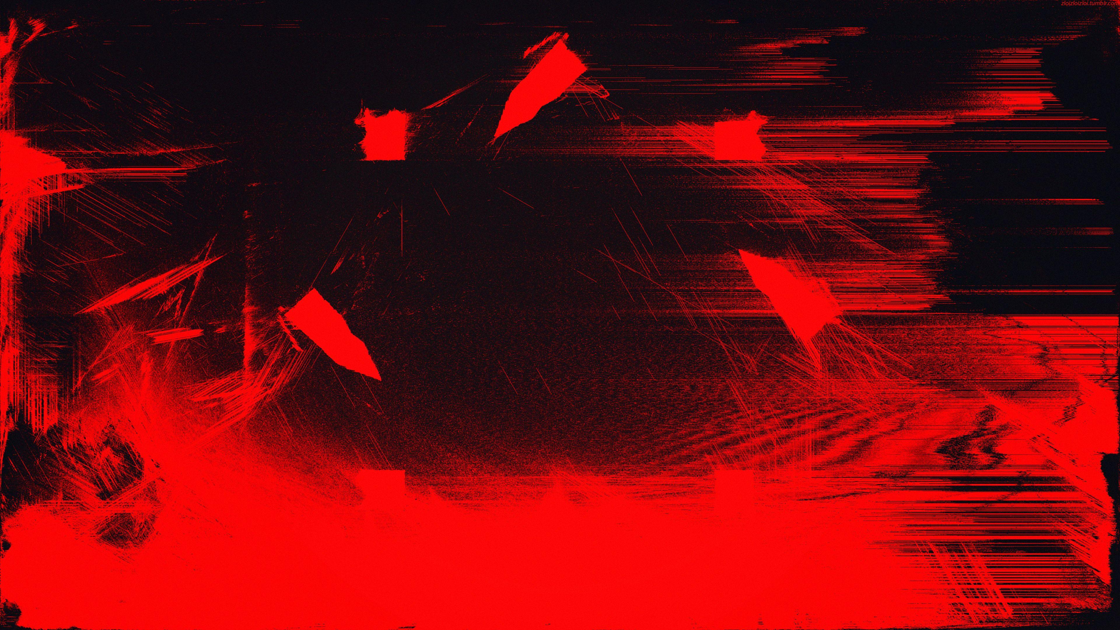 3840x2160 Red Glitch Art Abstract 4k Red Wallpaper, Hd Wallpaper, Digital Art Wallpaper, Abstract Wallpaper, 4k. Abstract Wallpaper, Glitch Art, 4k Abstract Wallpaper