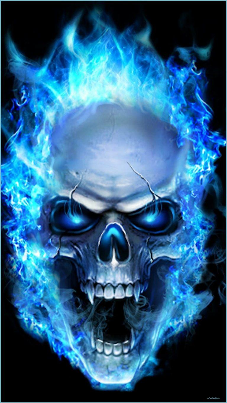 768x1365 Blue Flame Skull Skull Wallpaper, Sugar Skull Wallpaper, Skull Skull Wallpaper