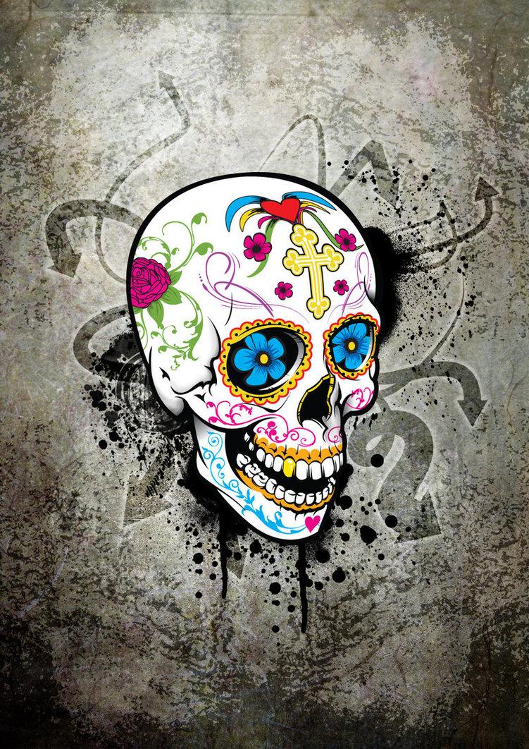 751x1062 Sugar skull background
