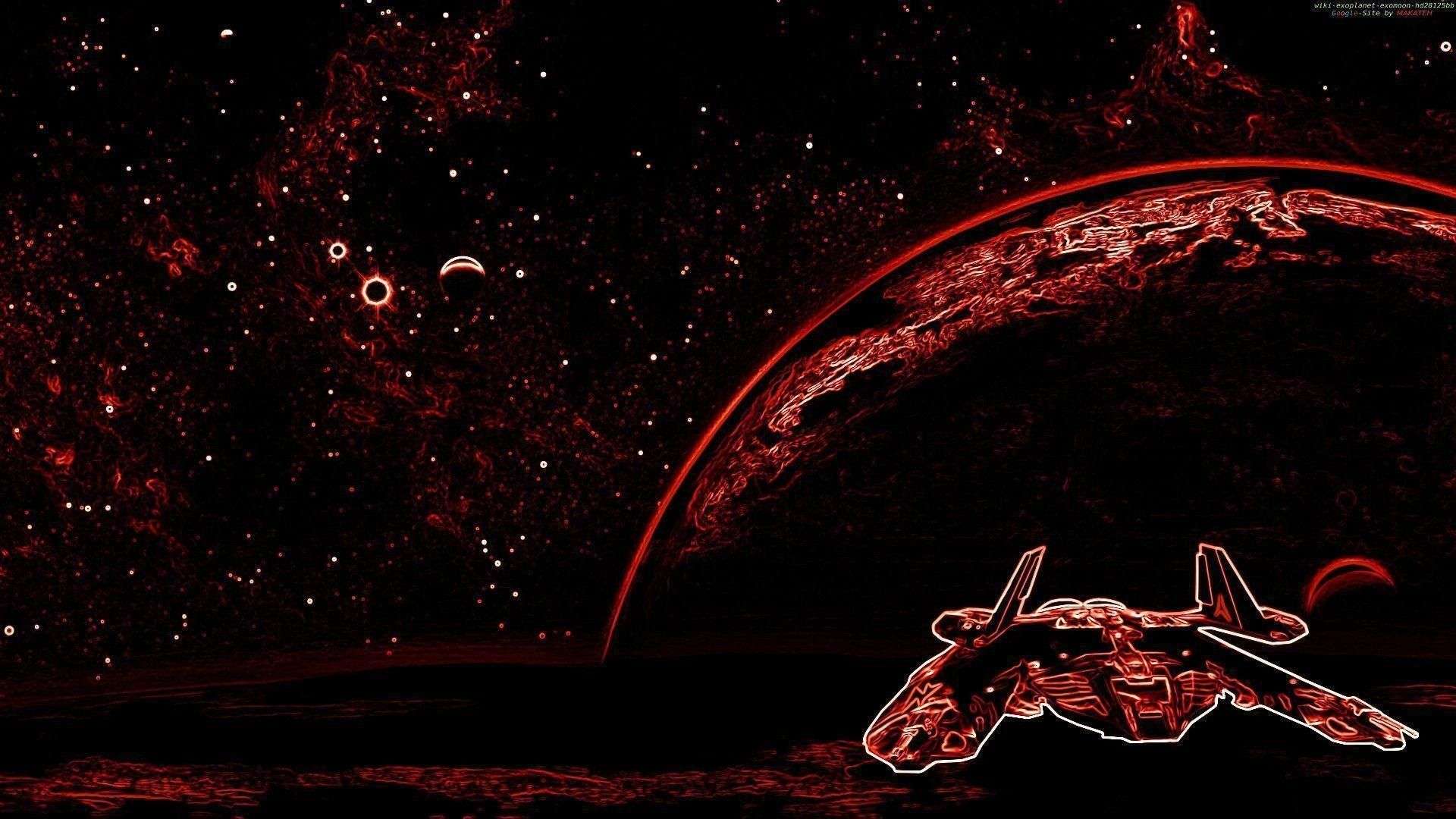 1920x1080 Black And Red Aesthetic Computer Wallpaper